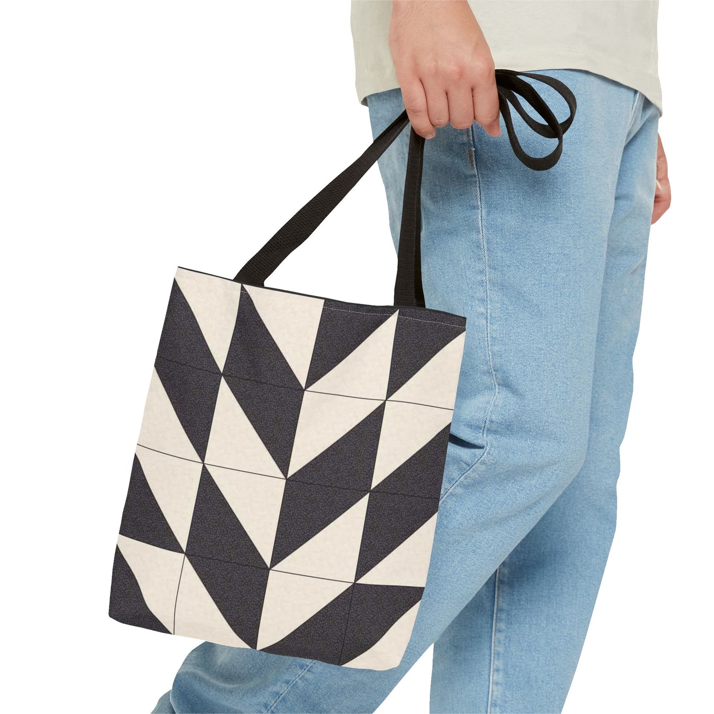 Black And Cream BRAND NEW Modern Purse - Pocketbook - Travel Tote Bag (AOP)