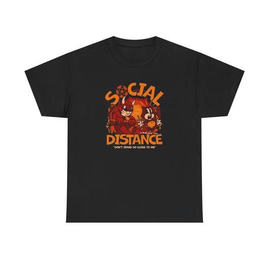 Social Distance Graphic T-Shirt Unisex Heavy Cotton Tee NEW