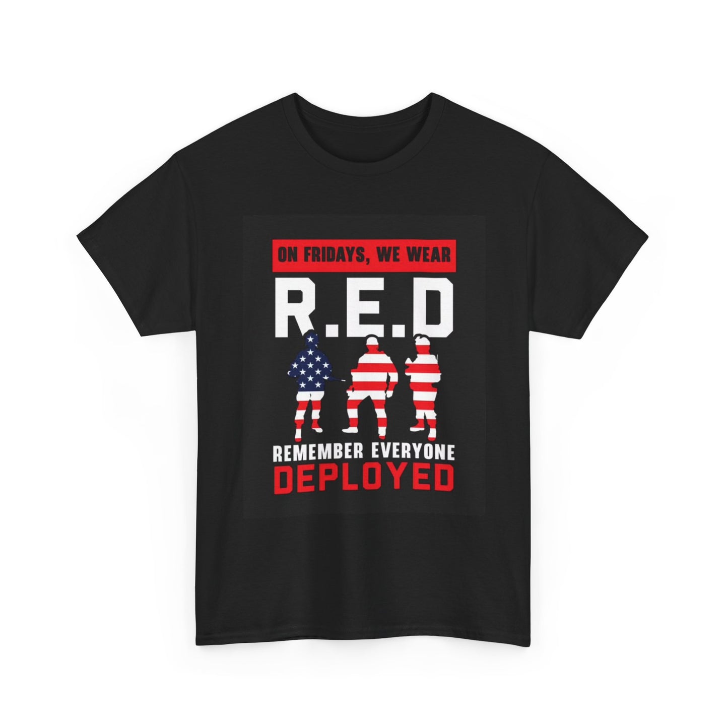 American Flag Tshirt Military Veterans Merch USA Unisex Heavy Cotton Tee