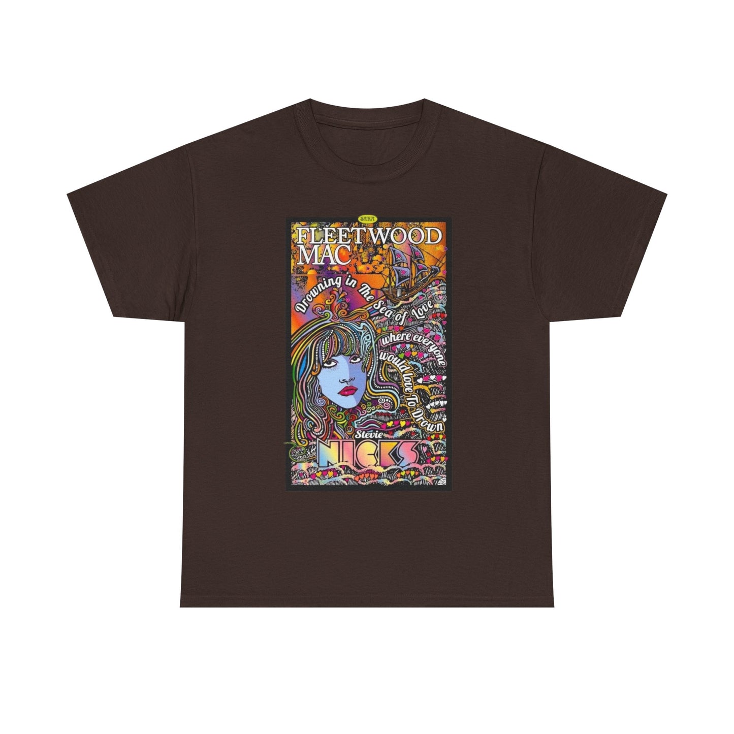 Fleetwood Mac T-shirt graphic vintage art 70s Unisex Heavy Cotton Tee