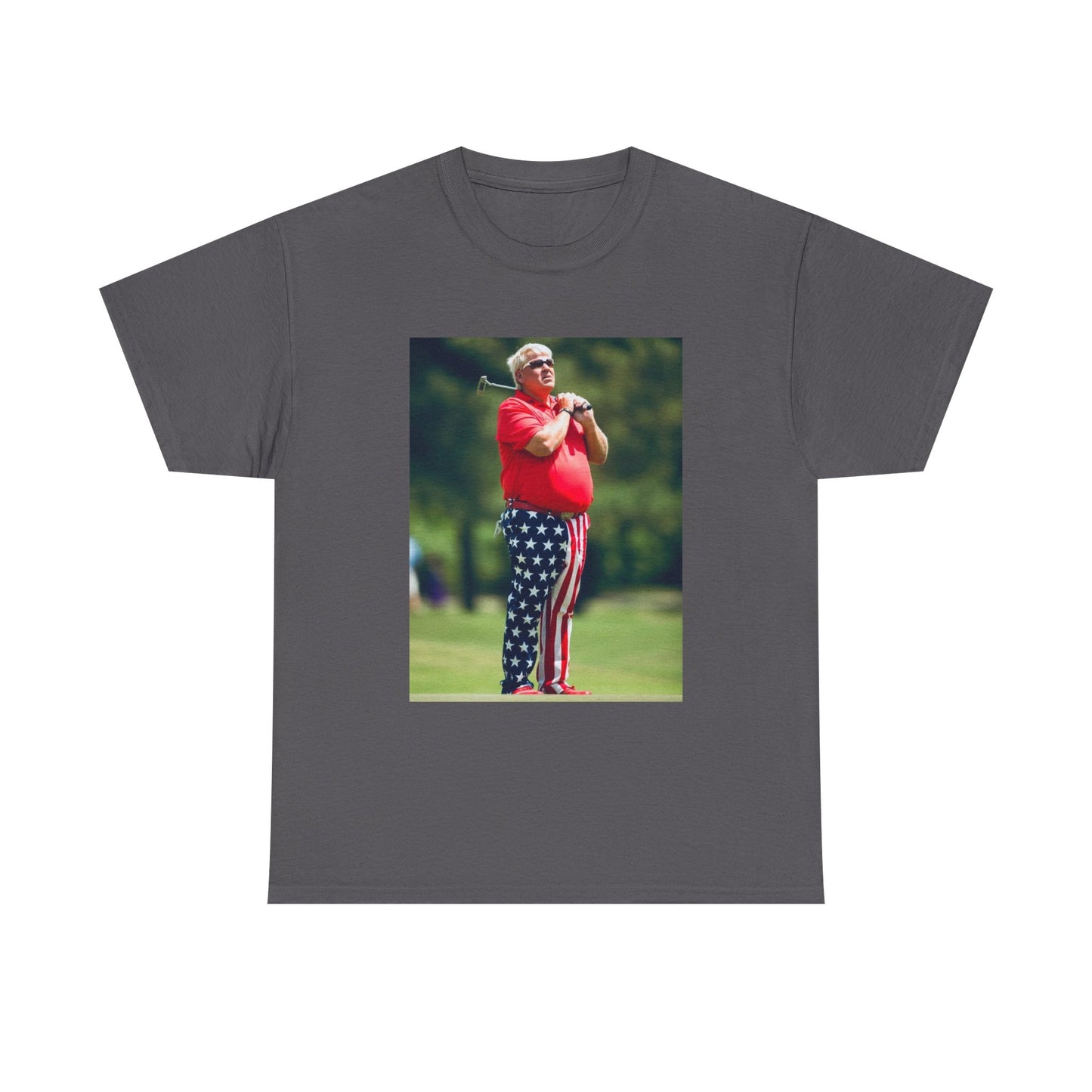 John Daly Tshirt Golf American Flag Masters Tiger woods Unisex Heavy Cotton Tee