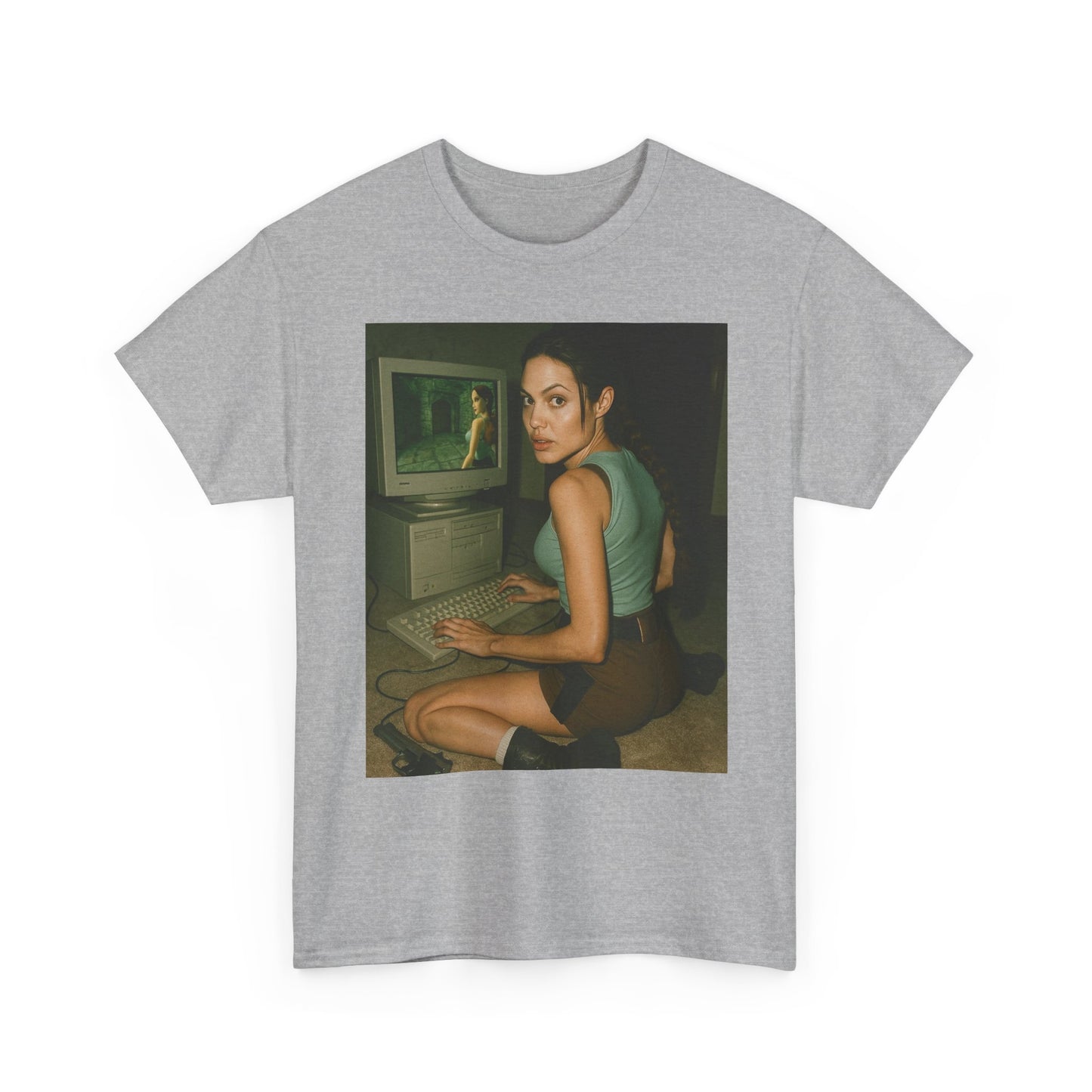 Tomb Raider Graphic T Shirt Vintage Lara Croft 90s Game Unisex Heavy Cotton Tee