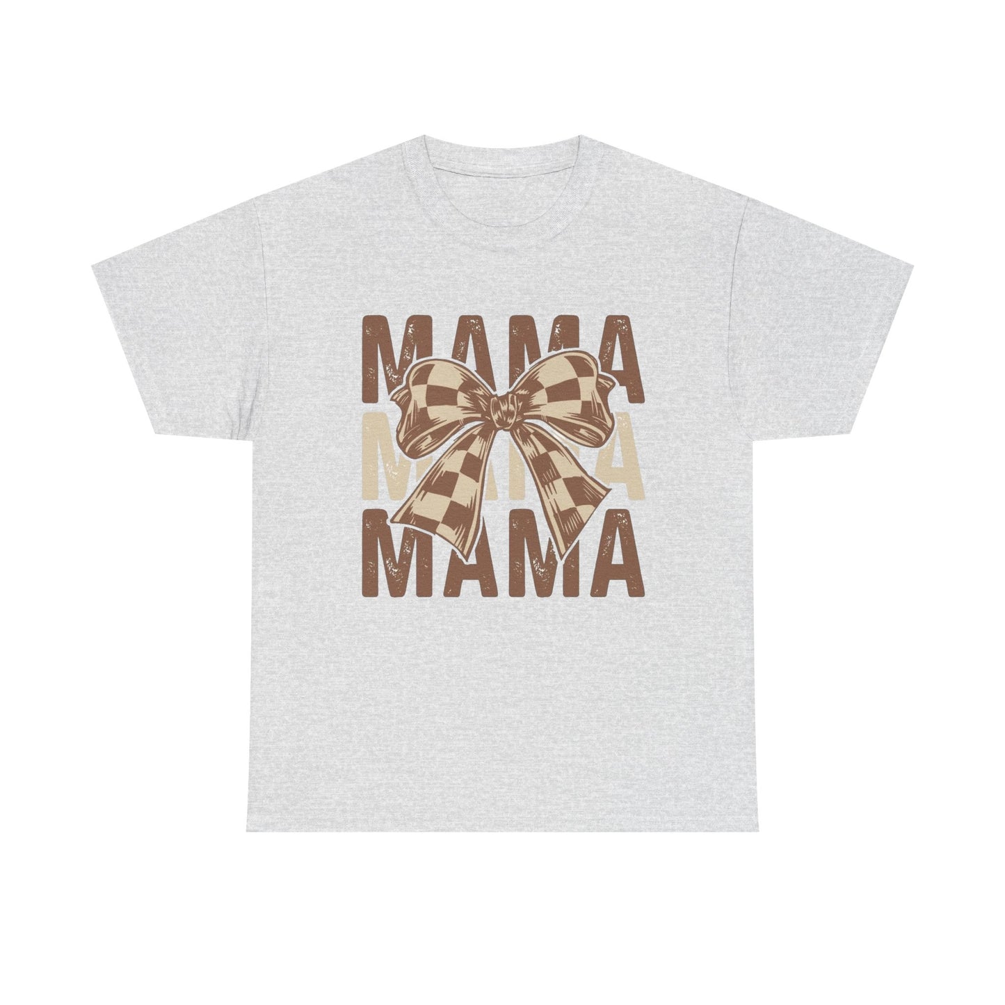 Mama Checkered Pattern Brown Cute Graphic T Shirt NEW ADULT