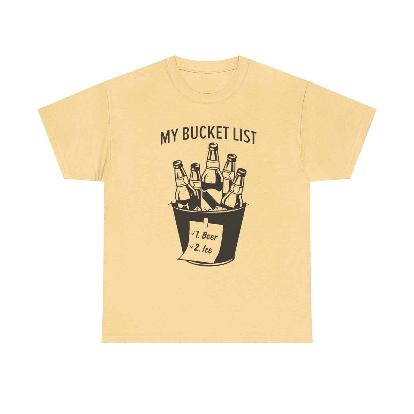 My Bucket List Beer And Ice Graphic T Shirt ADULT NEW