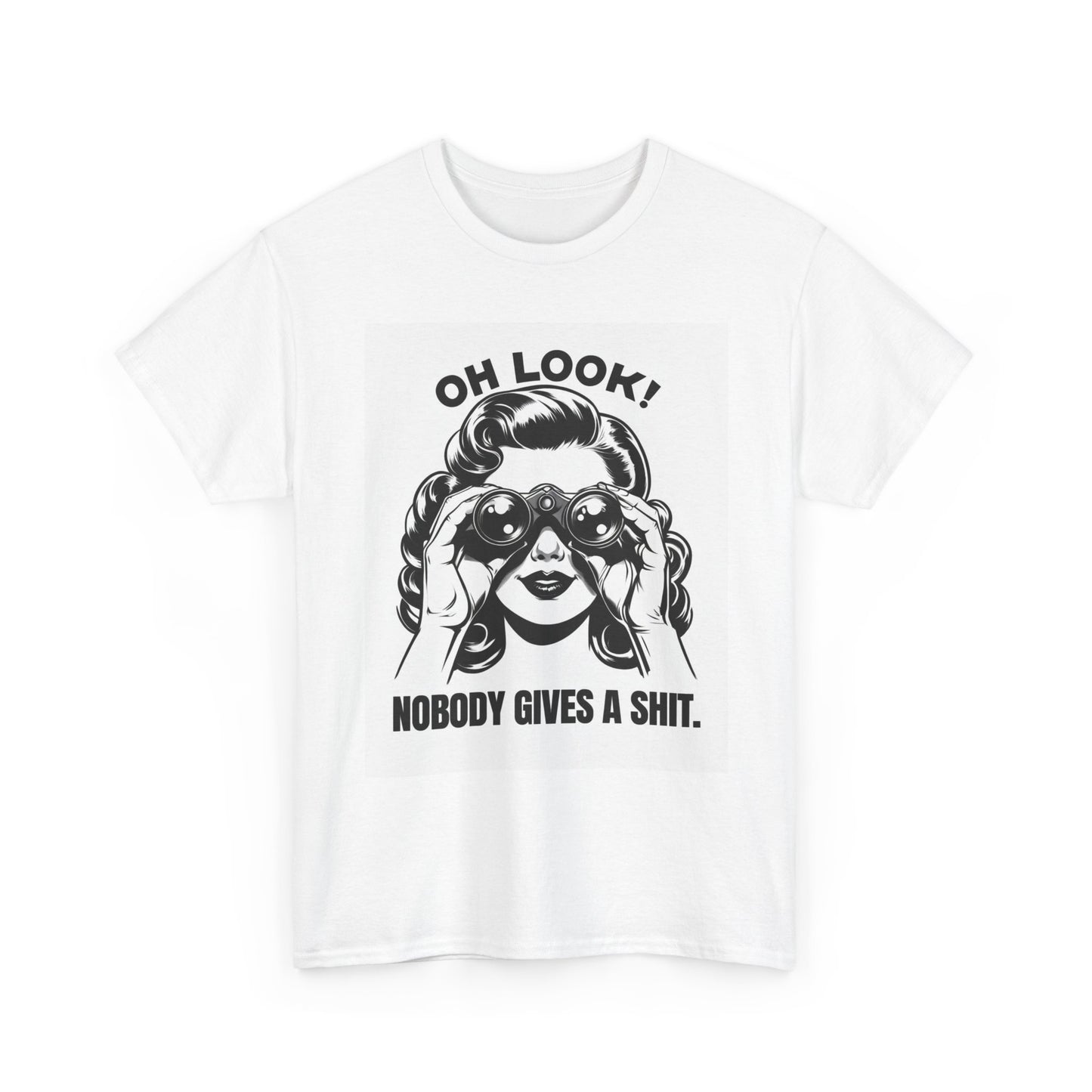 Oh Look Nobody Cares Graphic T Shirt Women's Cotton Tee BRAND NEW