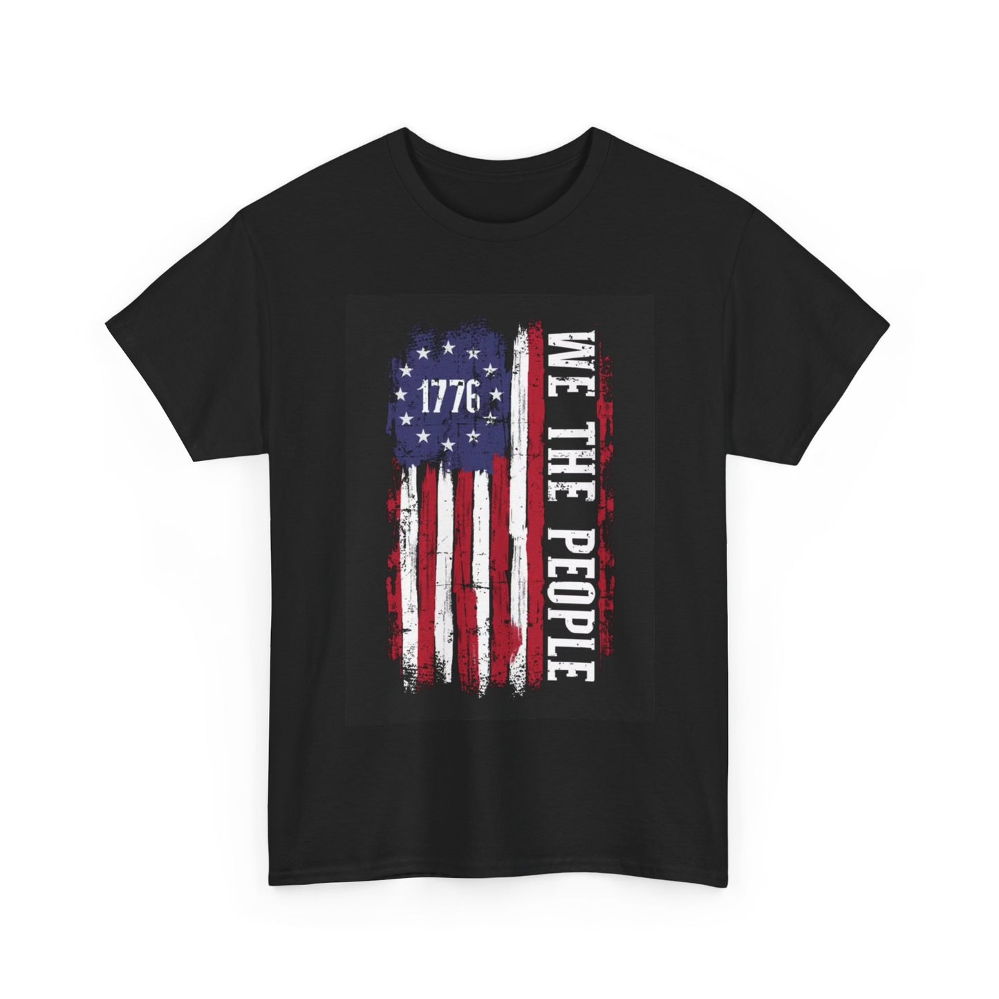We The People T shirt American Flag 1776 USA Guns Unisex Heavy Cotton Tee