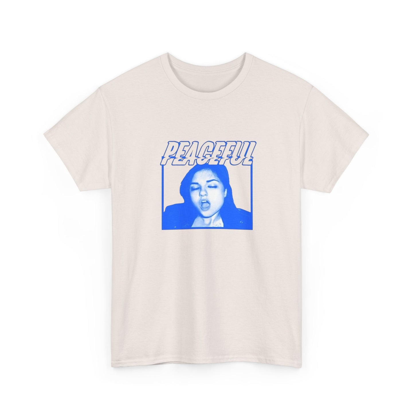 Peaceful Funny Graphic T Shirt Unisex Heavy Cotton Tee Gift New