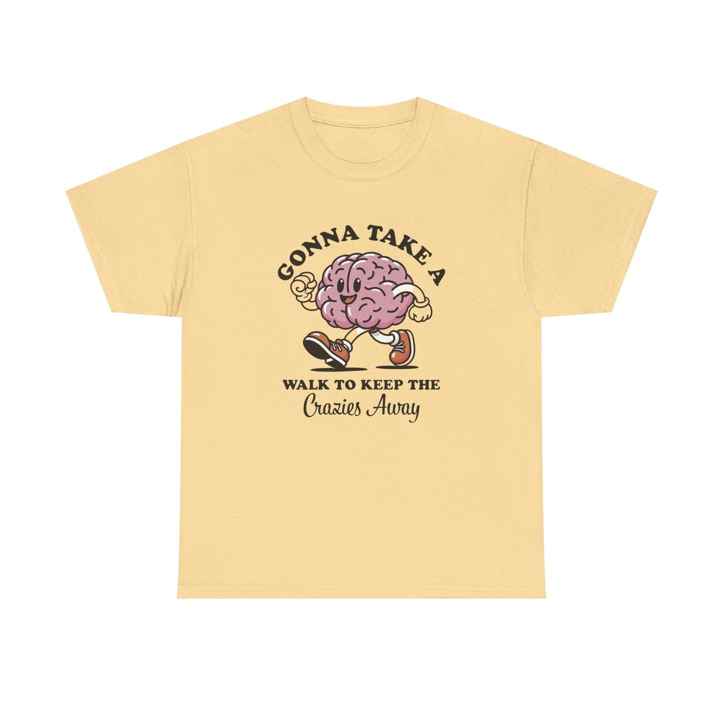 Gonna Take A Walk Mental Health Graphic T Shirt Unisex Heavy Cotton Tee
