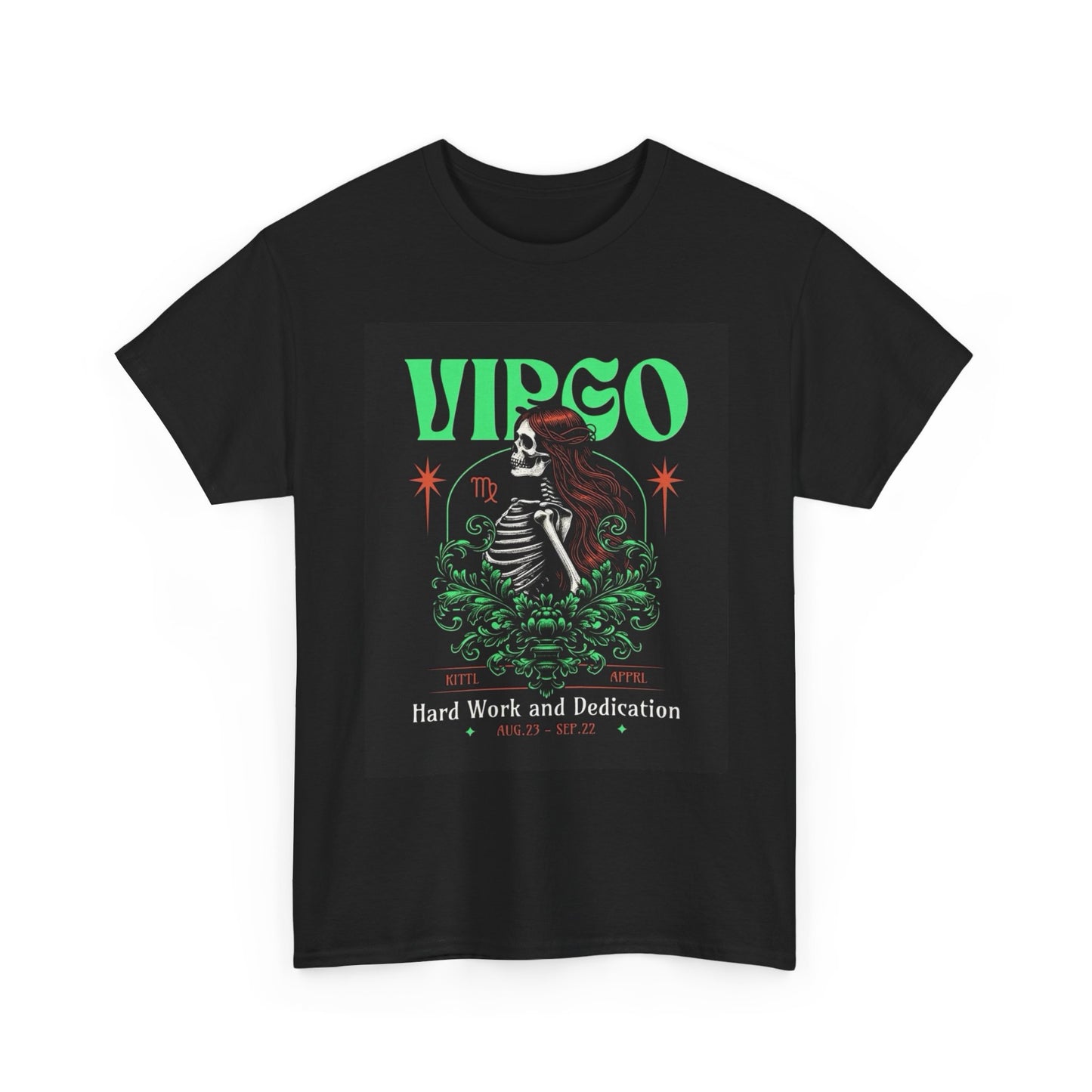 Virgo Zodiac Astrology Sign Graphic T Shirt Unisex Heavy Cotton Tee