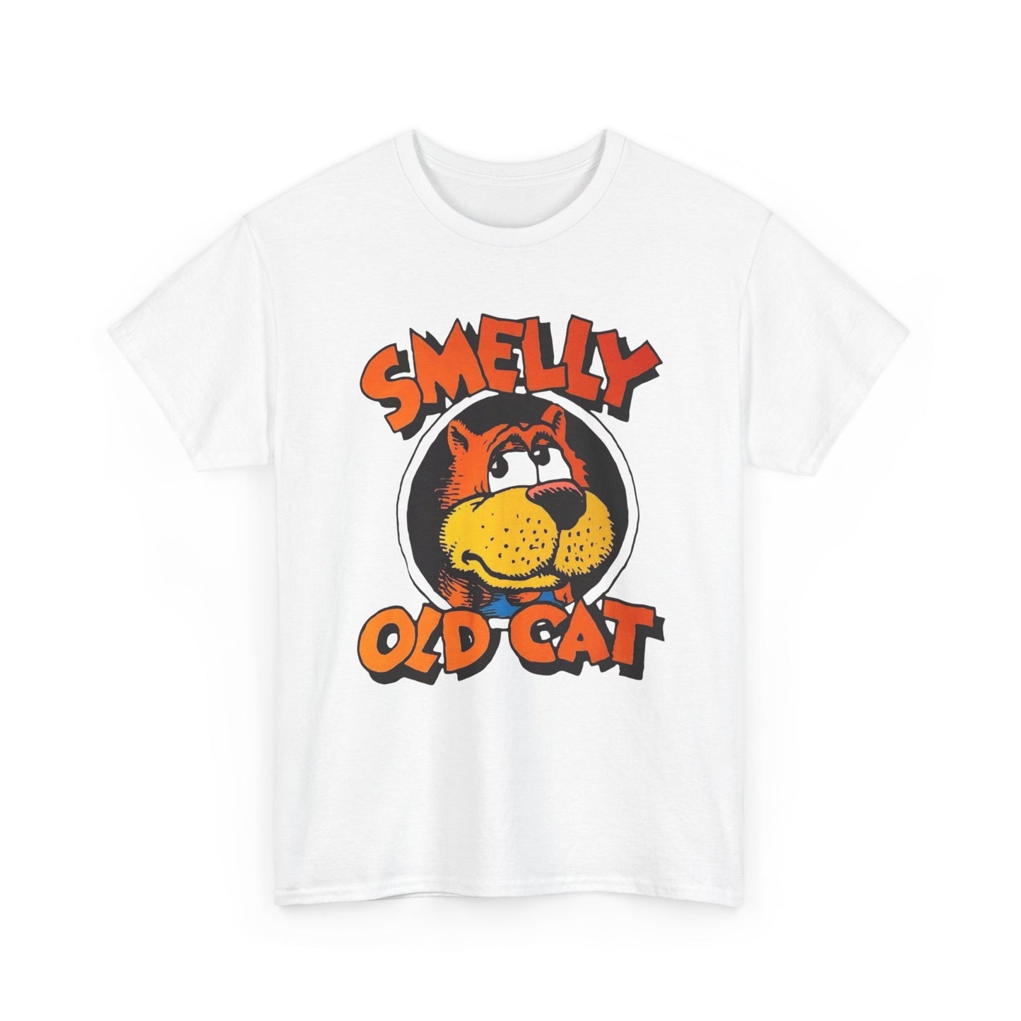 Smelly Old Cat Vintage Graphic T-Shirt Unisex Heavy Cotton Tee