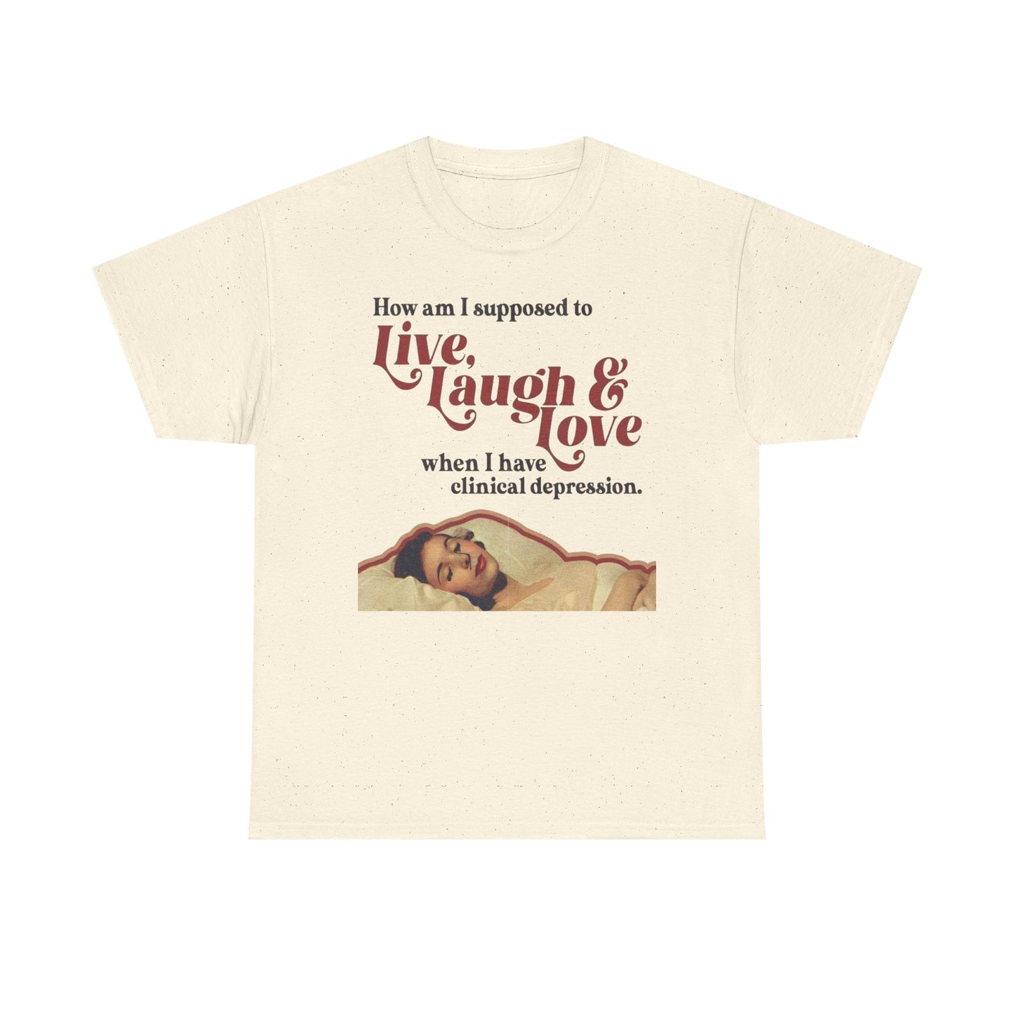 Live Laugh And Love Graphic T-Shirt Women's Heavy Comfy Cotton Tee