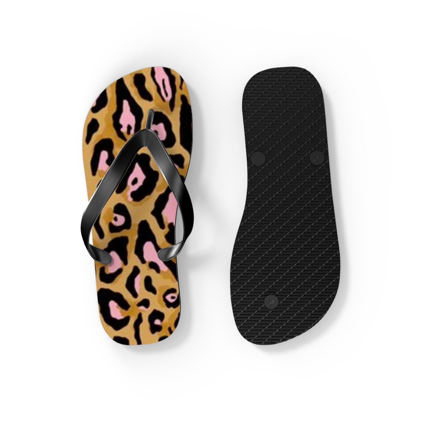 Animal Print Pink Beach Sandals, Slides for Summer, Flip Flops