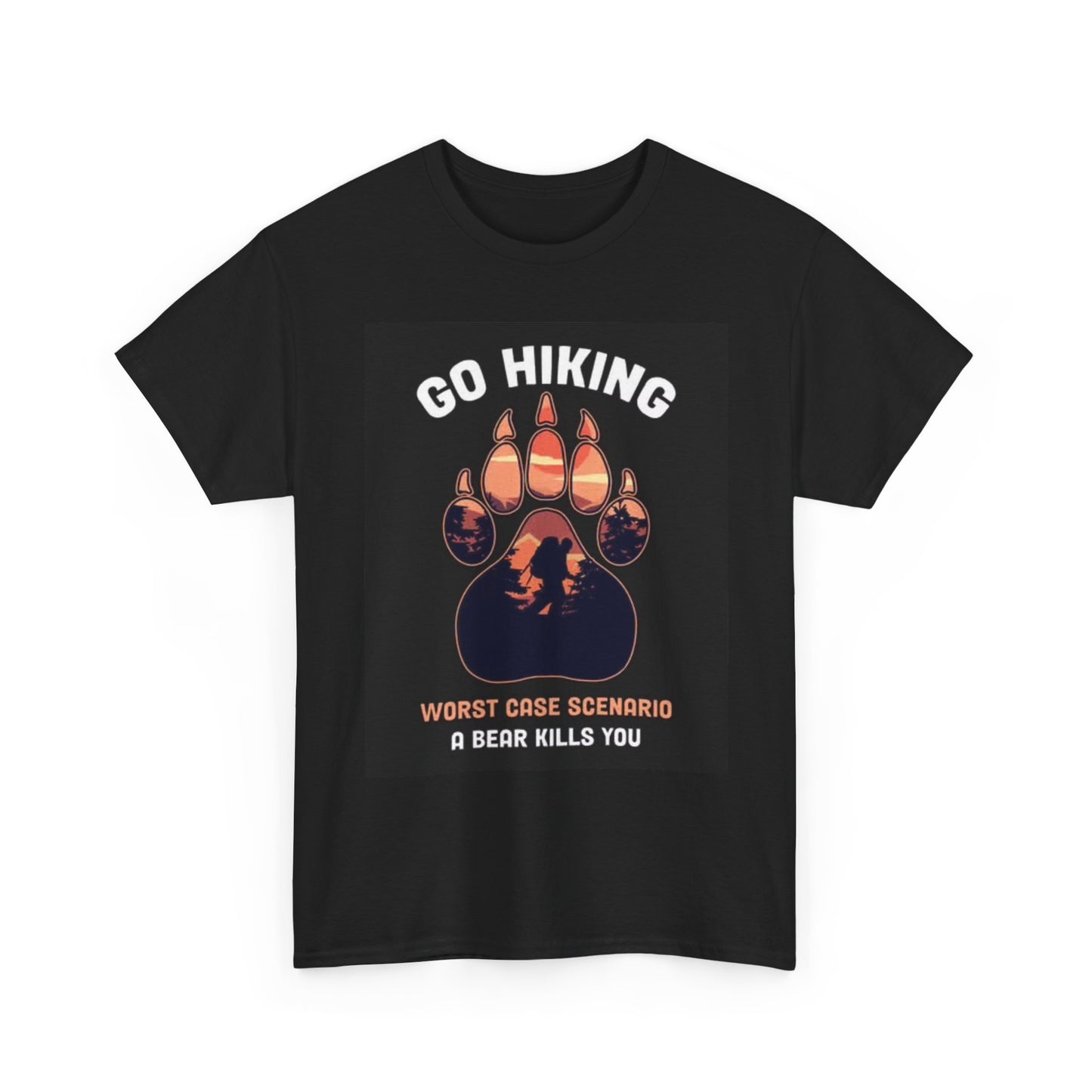 Hiking Bear Tee, Outdoor Adventure T-Shirt, Exercise Workout Shirt, Funny Gym