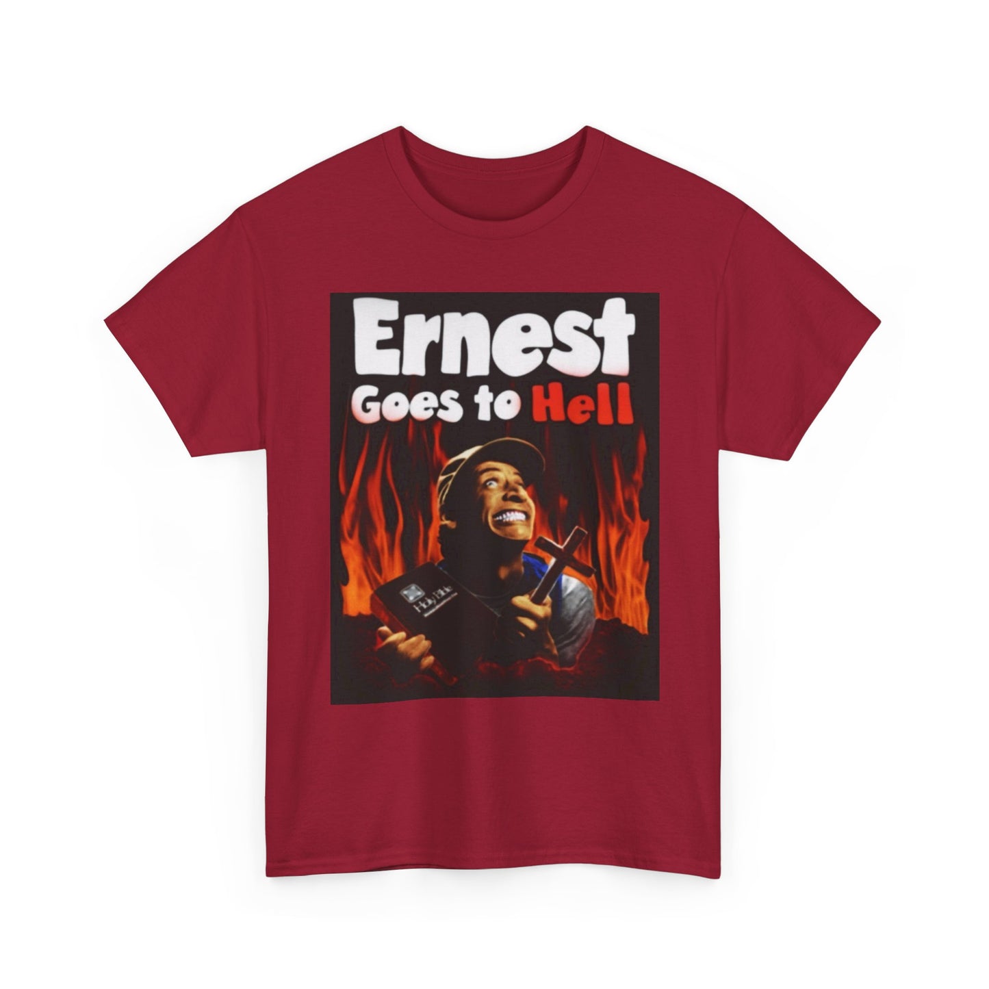 Ernest Goes To Hell Graphic T Shirt Funny Vintage Poster Unisex Heavy Cotton Tee
