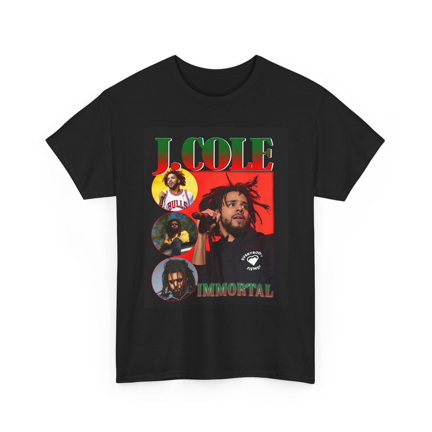 J Cole Graphic T Shirt Vintage Immortal Retro Unisex Heavy Cotton Tee