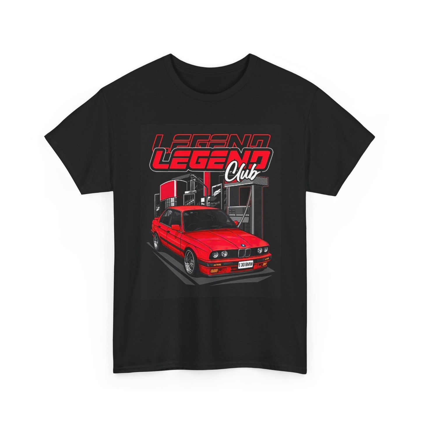 Legend Car Club T Shirt BMW Graphic Retro Unisex Heavy Cotton Tee