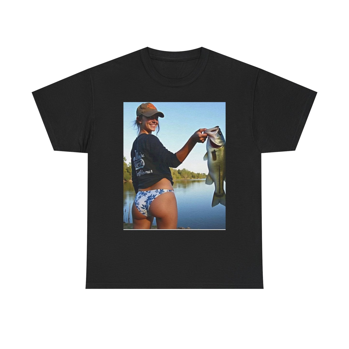 Fishing Babes Outdoors Graphic T Shirt S-5XL Unisex Heavy Cotton Tee