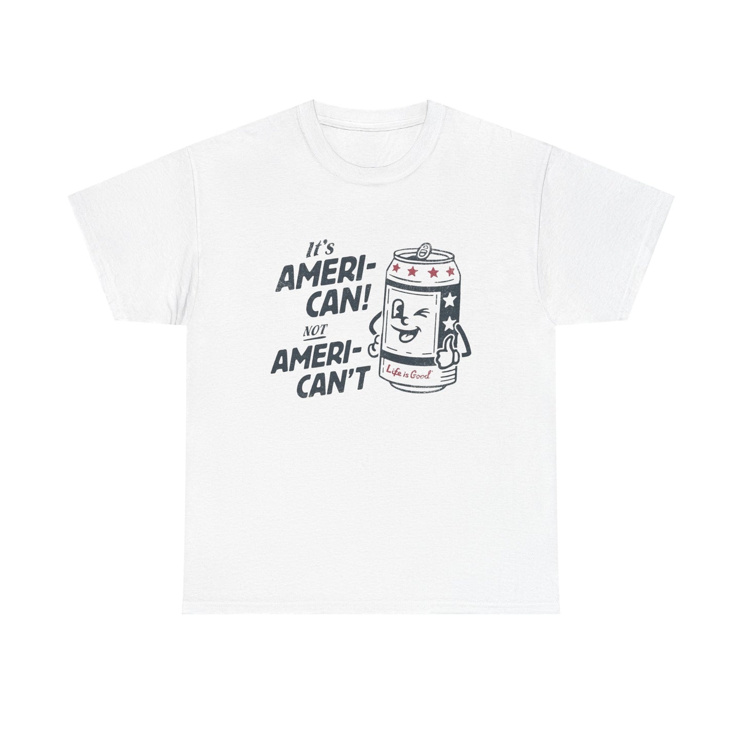 American Funny Beer Can Graphic T Shirt NEW GIFT Unisex Heavy Cotton Tee