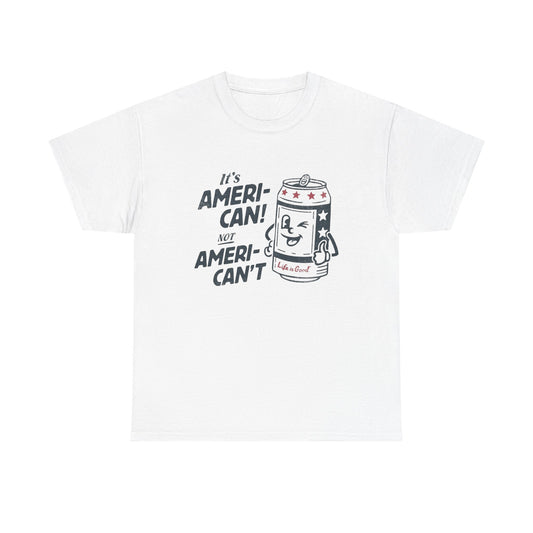 American Funny Beer Can Graphic T Shirt NEW GIFT Unisex Heavy Cotton Tee