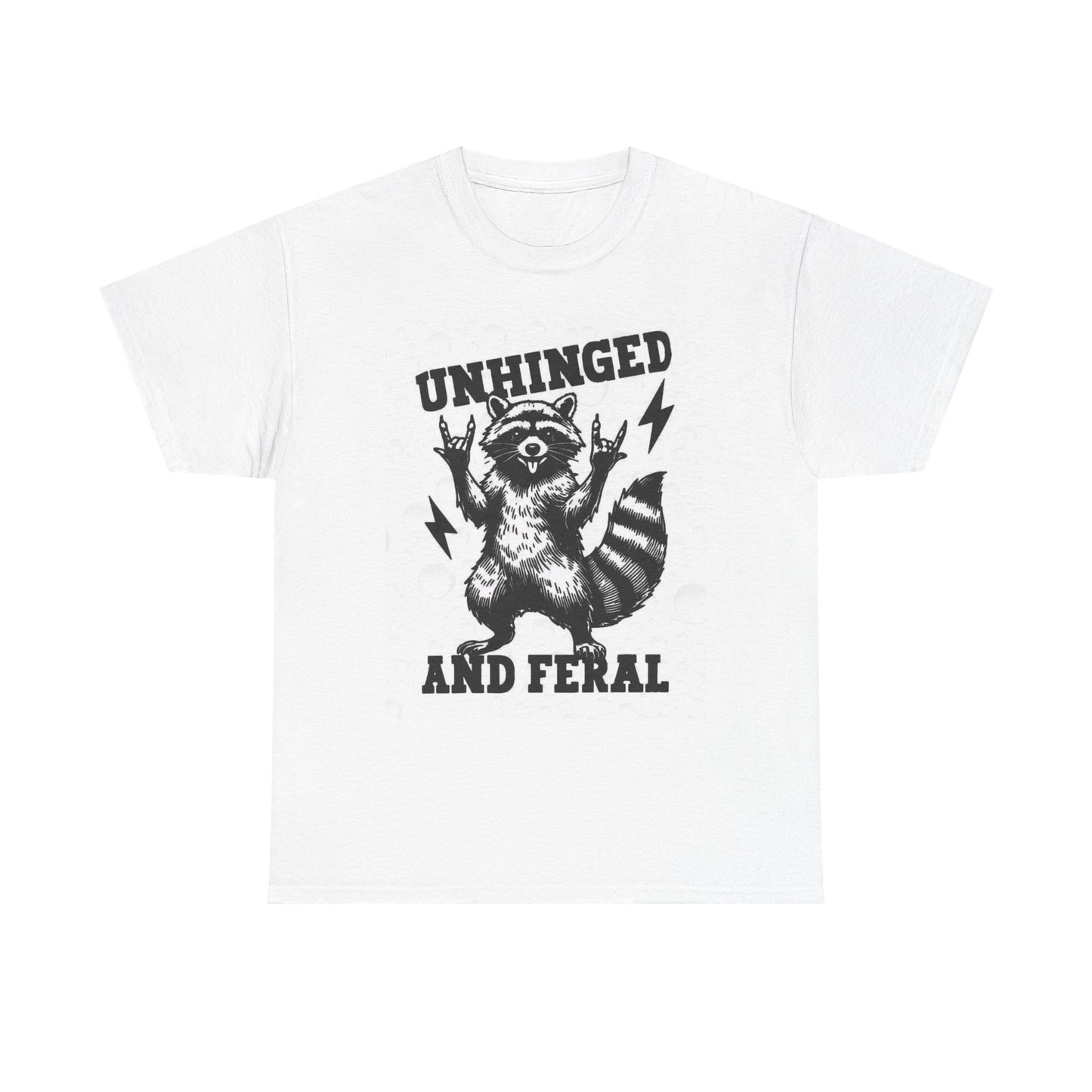 Unhinged And Feral Graphic T Shirt Vintage Funny Retro Unisex Heavy Cotton Tee