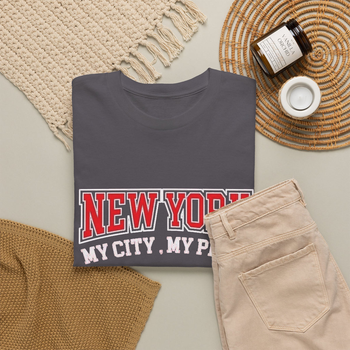 New York City My City My Pride Graphic T Shirt Men's Classic Heavy Cotton Tee