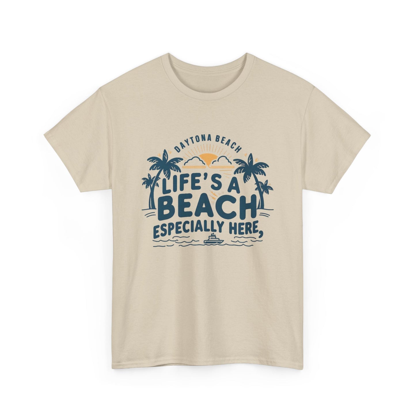 Life's A Beach Daytona Beach Graphic T Shirt NEW ADULT