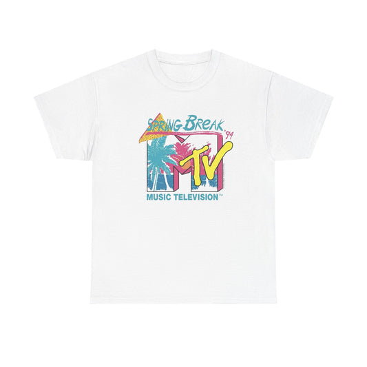 MTV Spring Break 1994 Vintage Graphic T-Shirt Unisex Heavy Cotton Tee