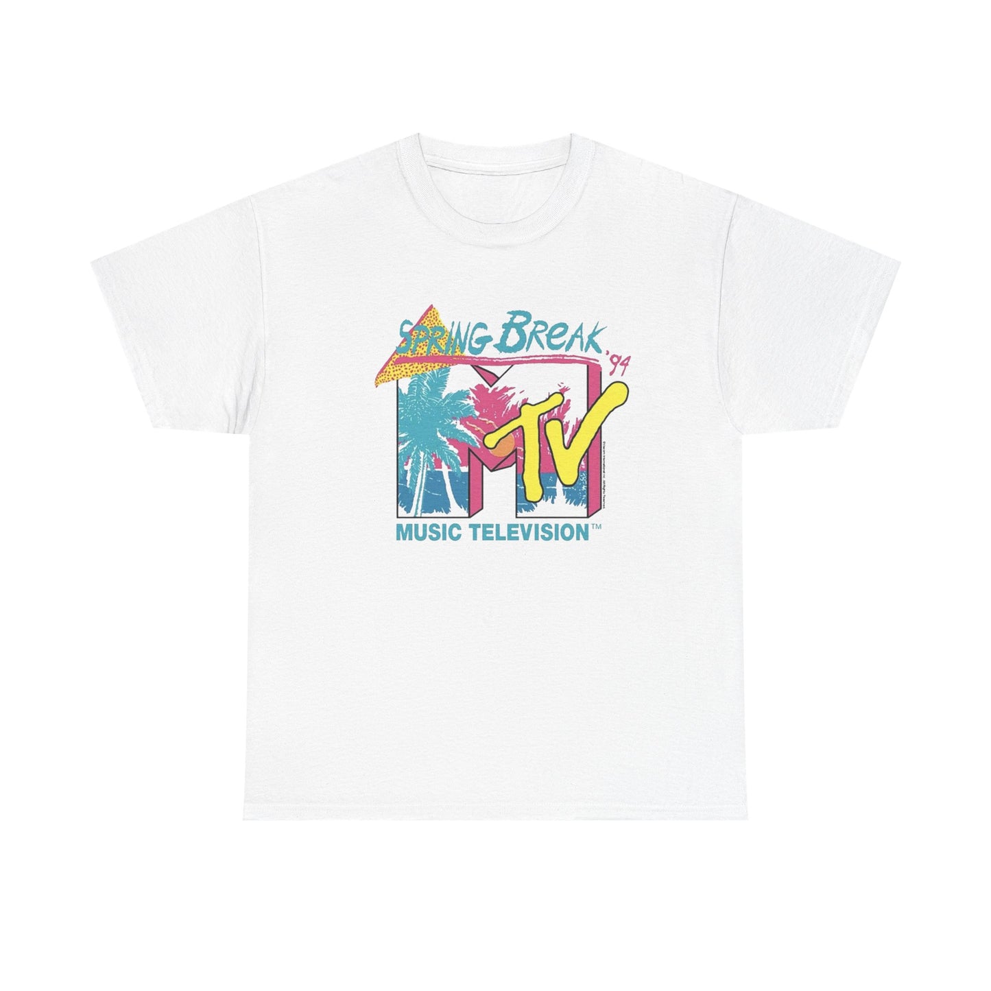 MTV Spring Break 1994 Vintage Graphic T-Shirt Unisex Heavy Cotton Tee