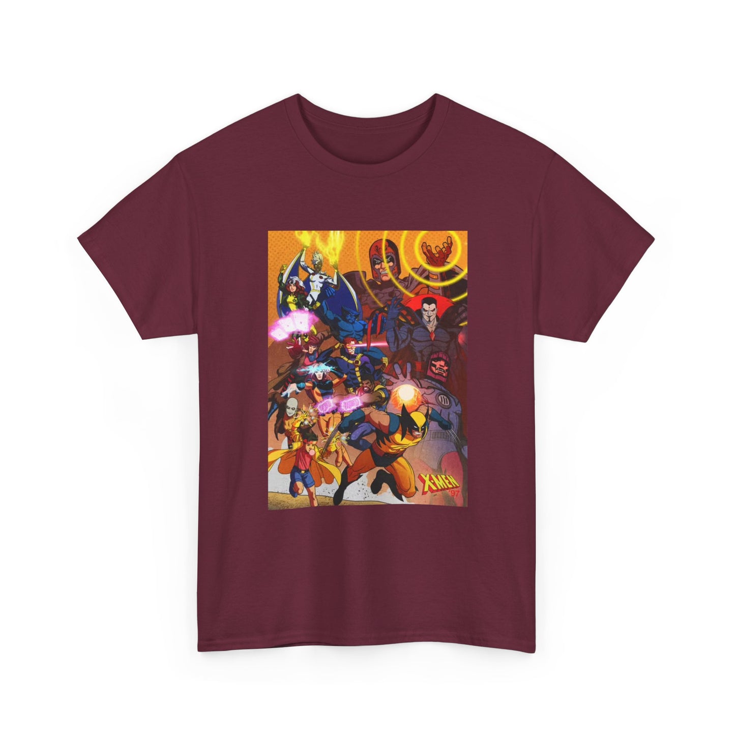Cartoon Graphic Tee Xmen Comic Book Retro Vintage Tee Unisex Heavy Cotton Tee