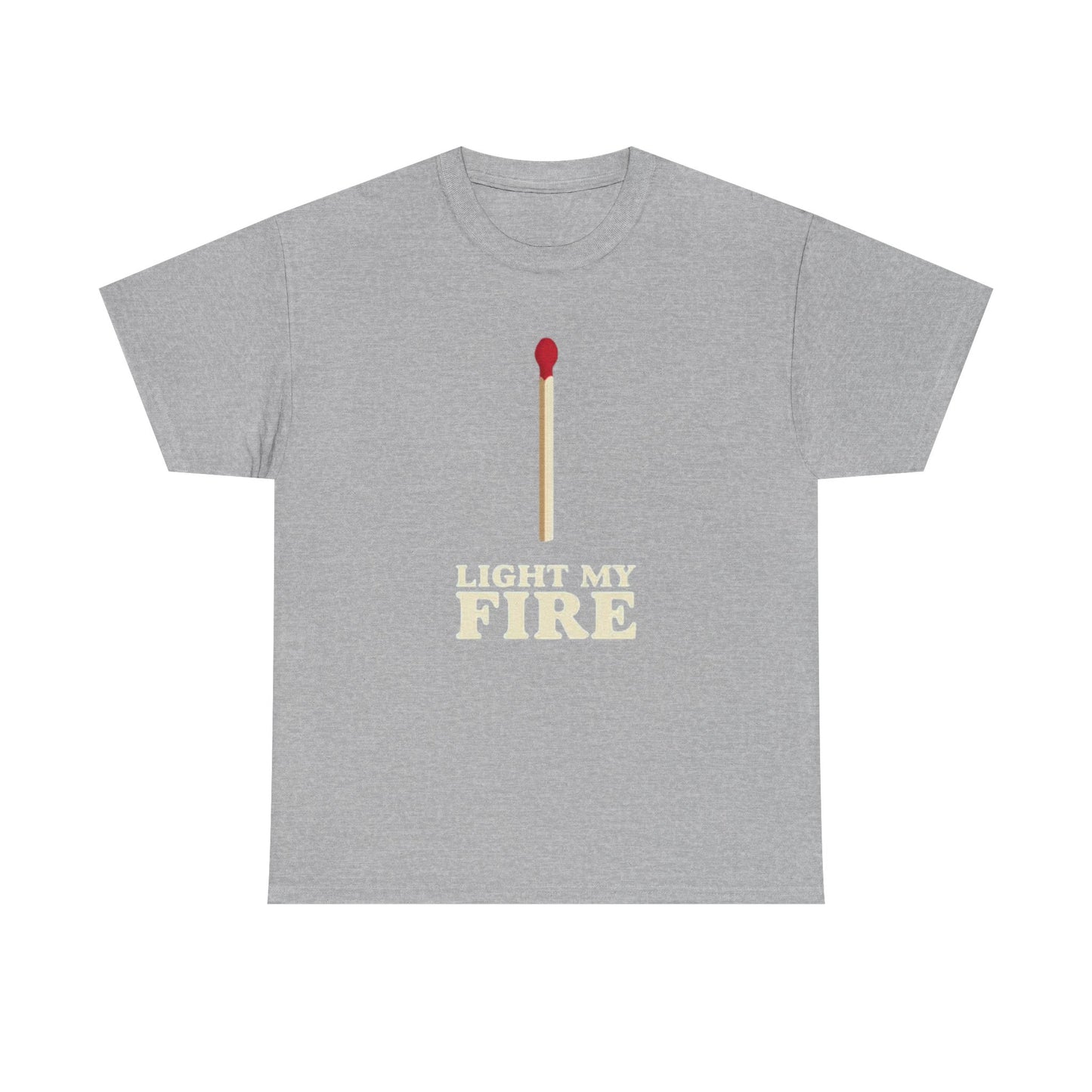 The Doors Tshirt Light My Fire Rock Retro Unisex Heavy Cotton Tee Vintage Funny
