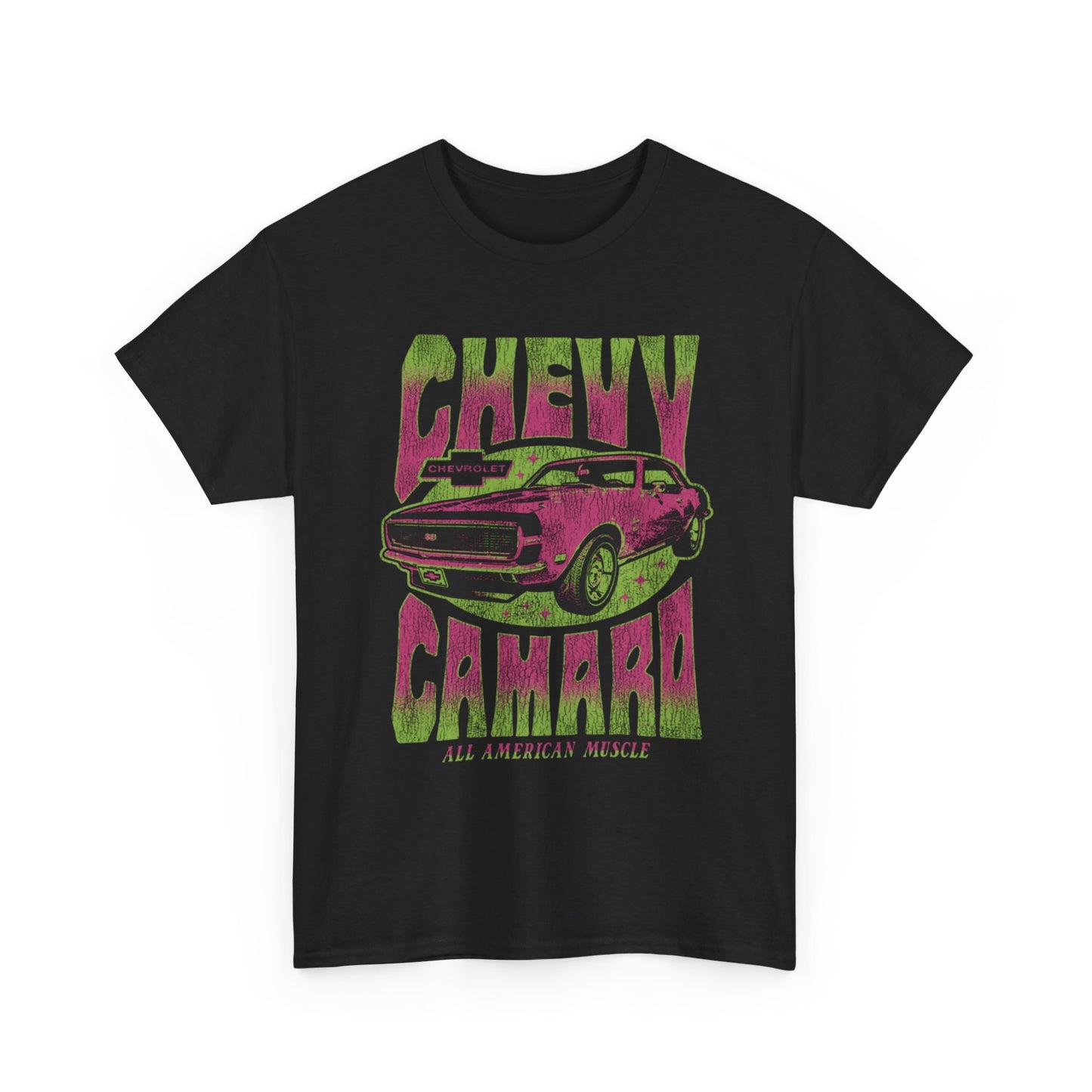 Camaro Graphic T Shirt Vintage American Muscle Cars Unisex Heavy Cotton Tee