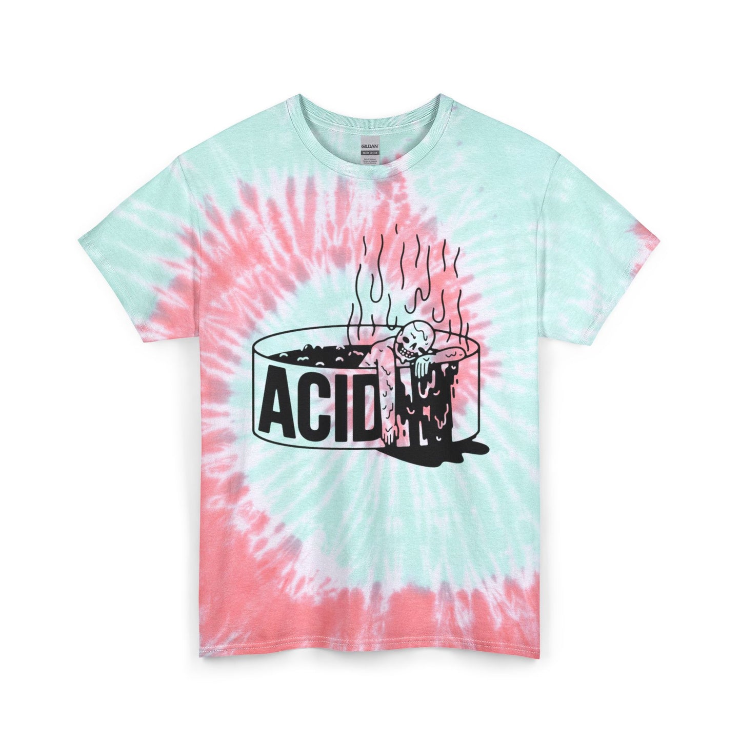 Acid Bath Funny Retro T Shirt Unisex Tie Dye Cotton Tee Gift