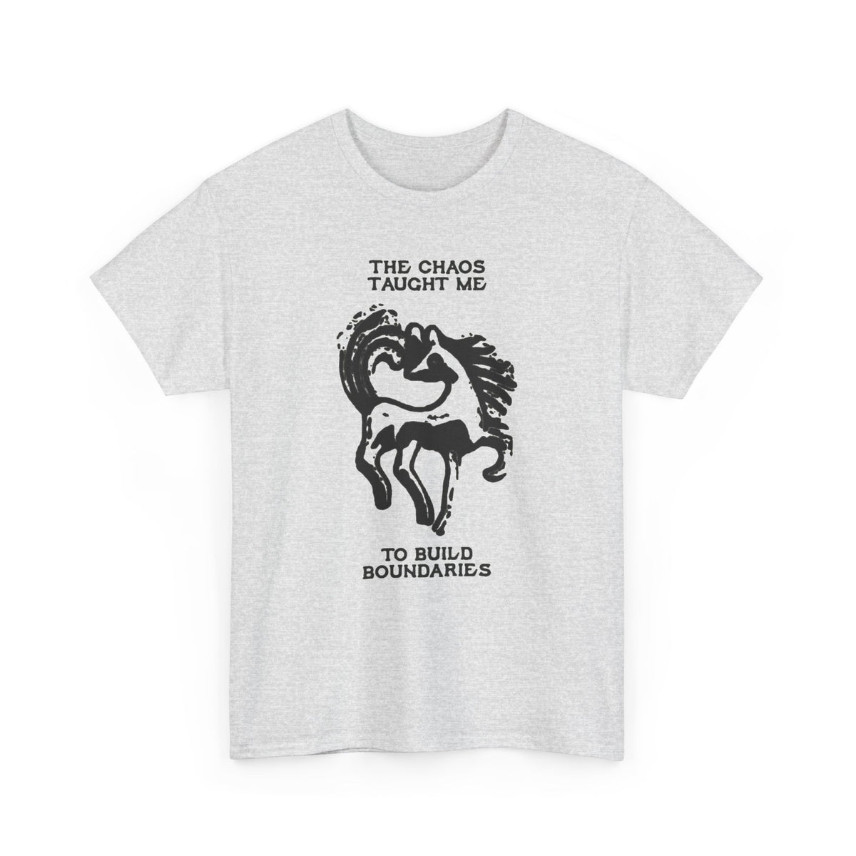 Chaos Taught Me to Build Boundaries Horse Graphic T-Shirt Men's Tee