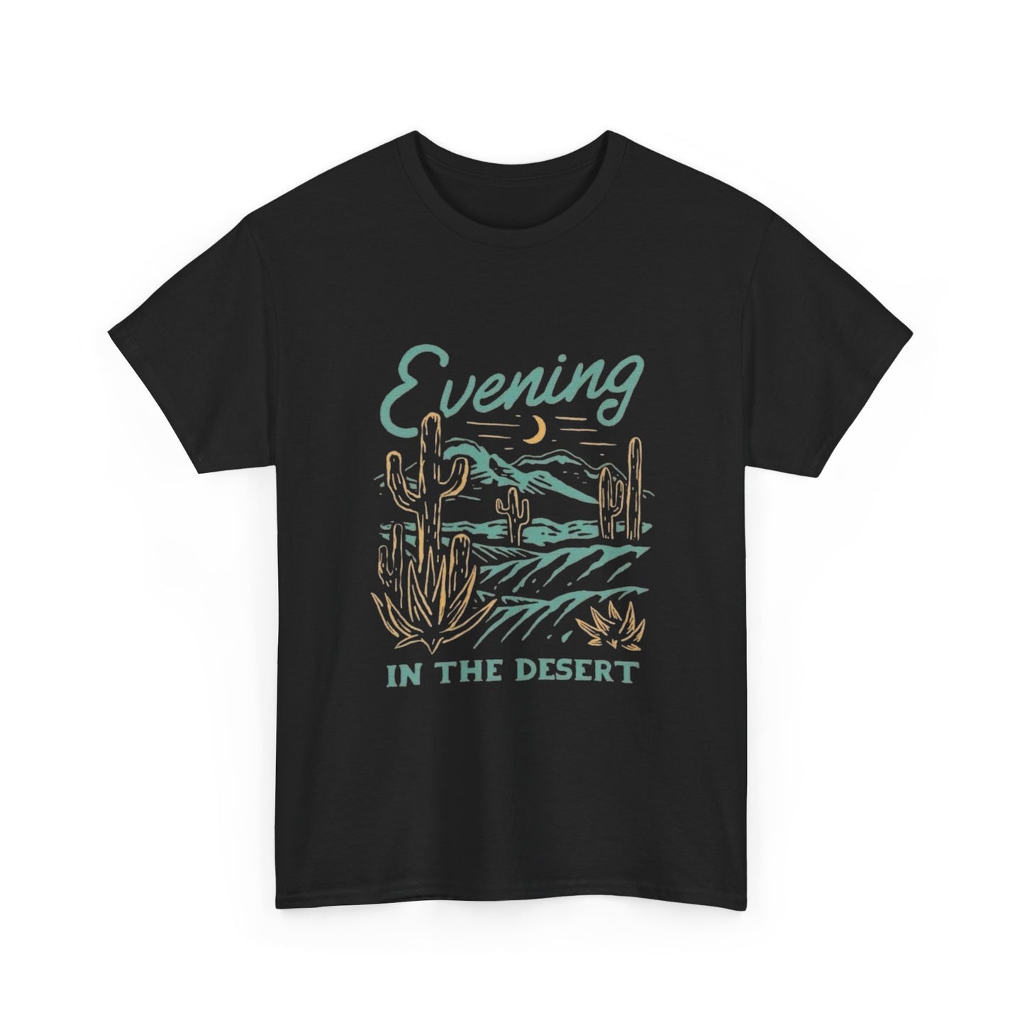 Evening In The Desert Graphic T Shirt Unisex Heavy Cotton Tee