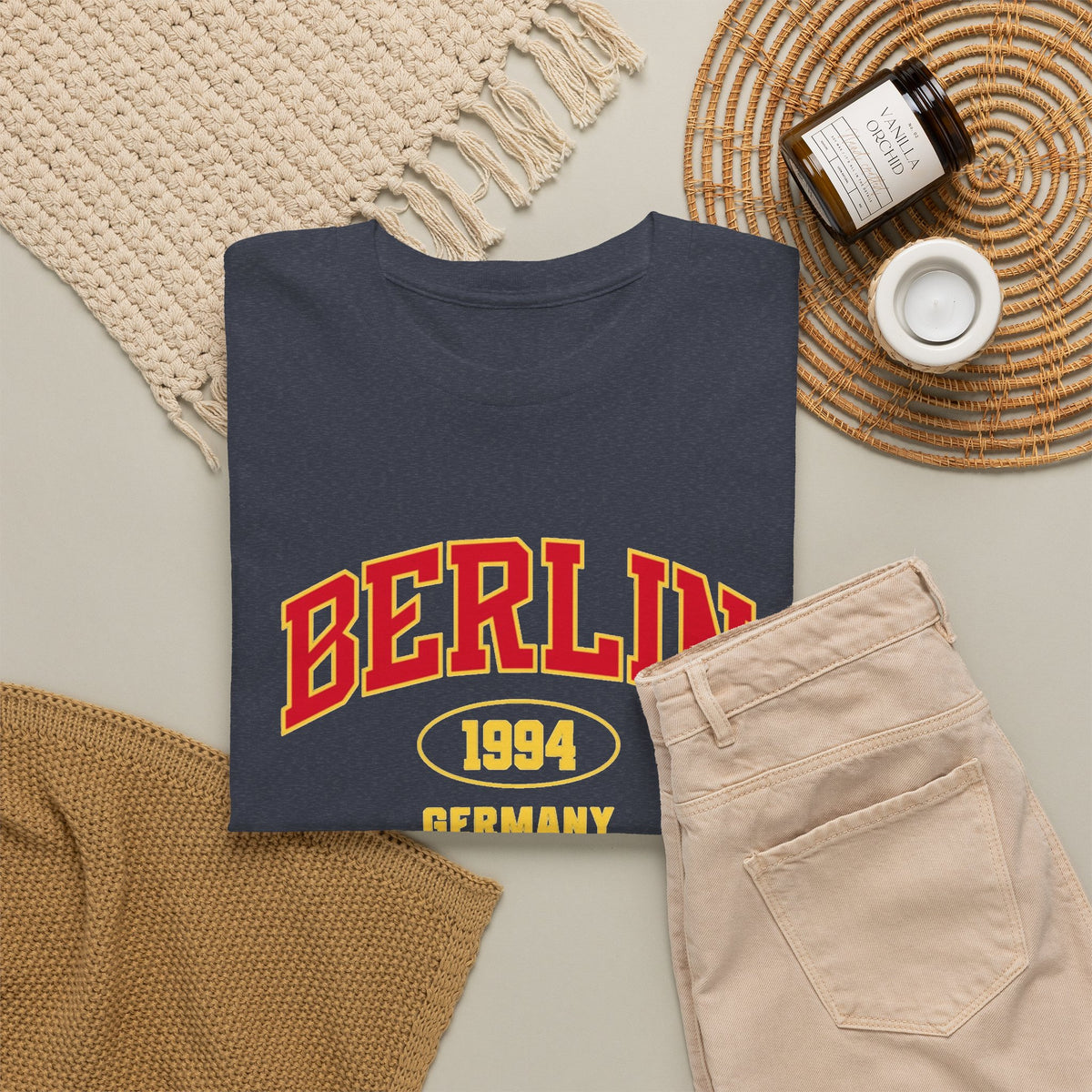 Berlin Germany Graphic T Shirt Men's Classic Heavy Cotton Tee