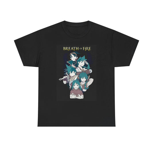 Breath Of Fire T Shirt Retro Cartoon Graphic Unisex Heavy Cotton Tee