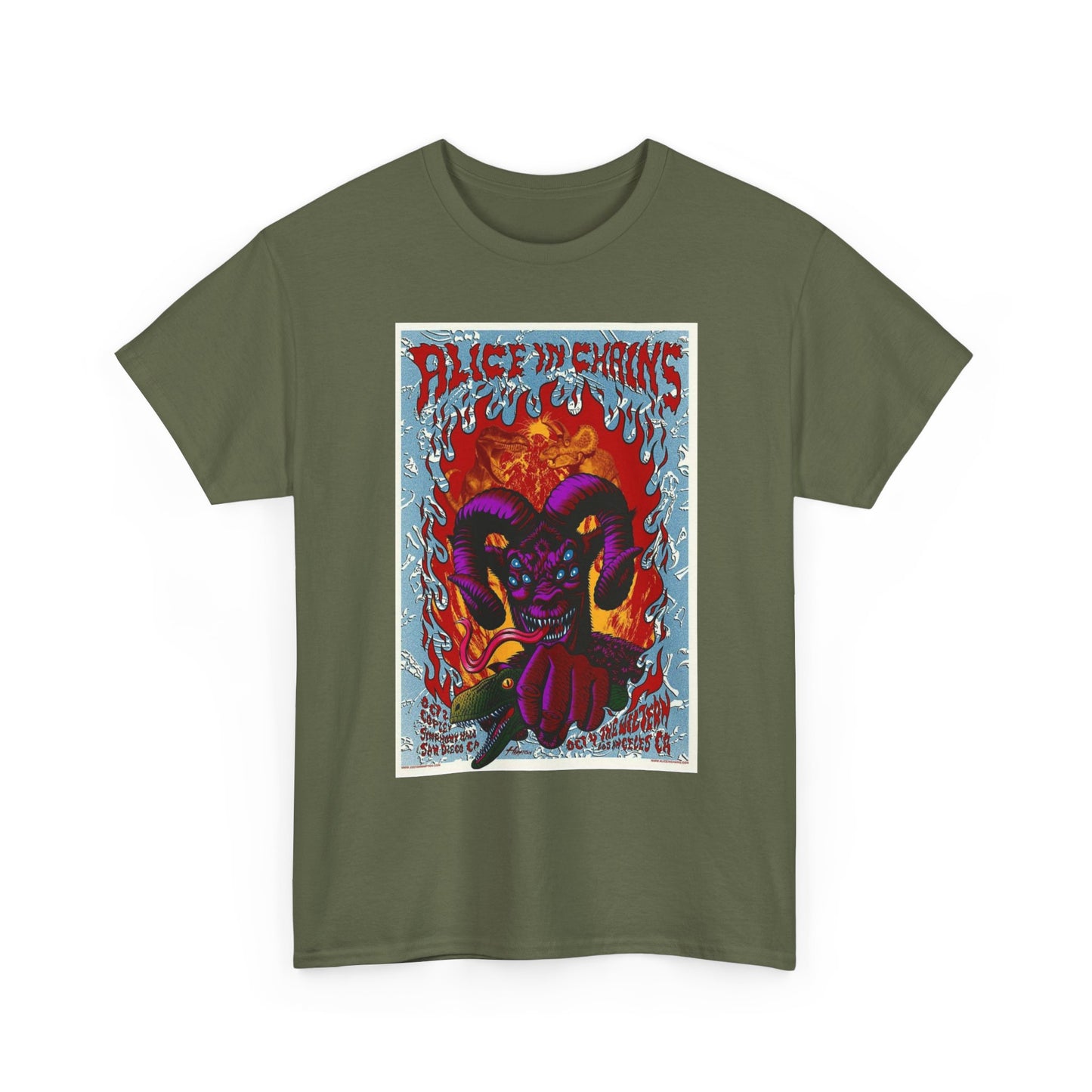 Alice In Chains Rock Band T Shirt Merch Poster Unisex Heavy Cotton Tee