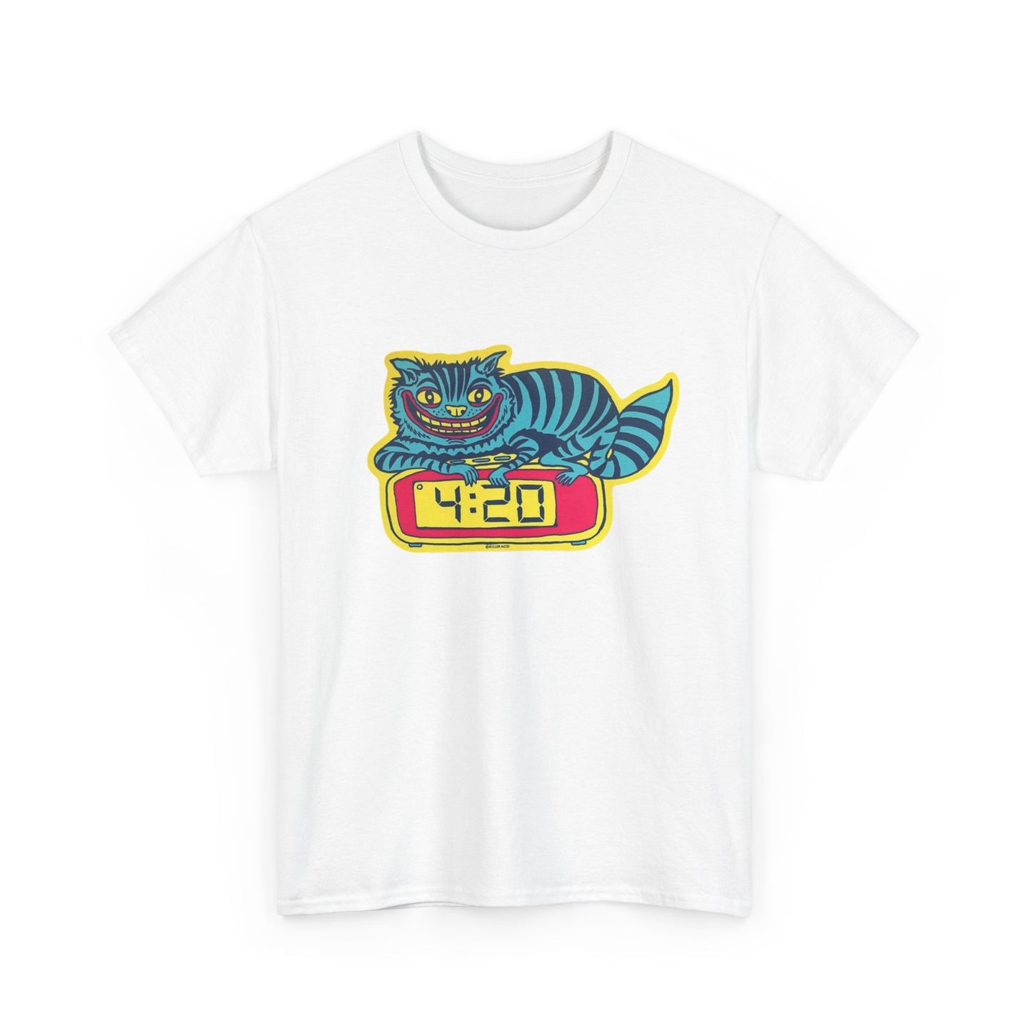 420 Cat Alarm T-Shirt NEW Gift Unisex Heavy Cotton Tee