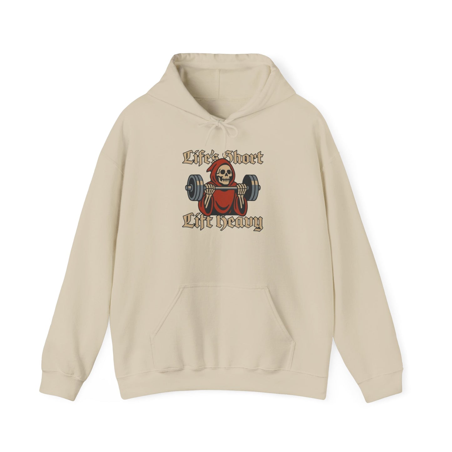 Life Is Short Lift Heavy Graphic Hoodie Unisex Heavy Blend™ Hooded Sweatshirt