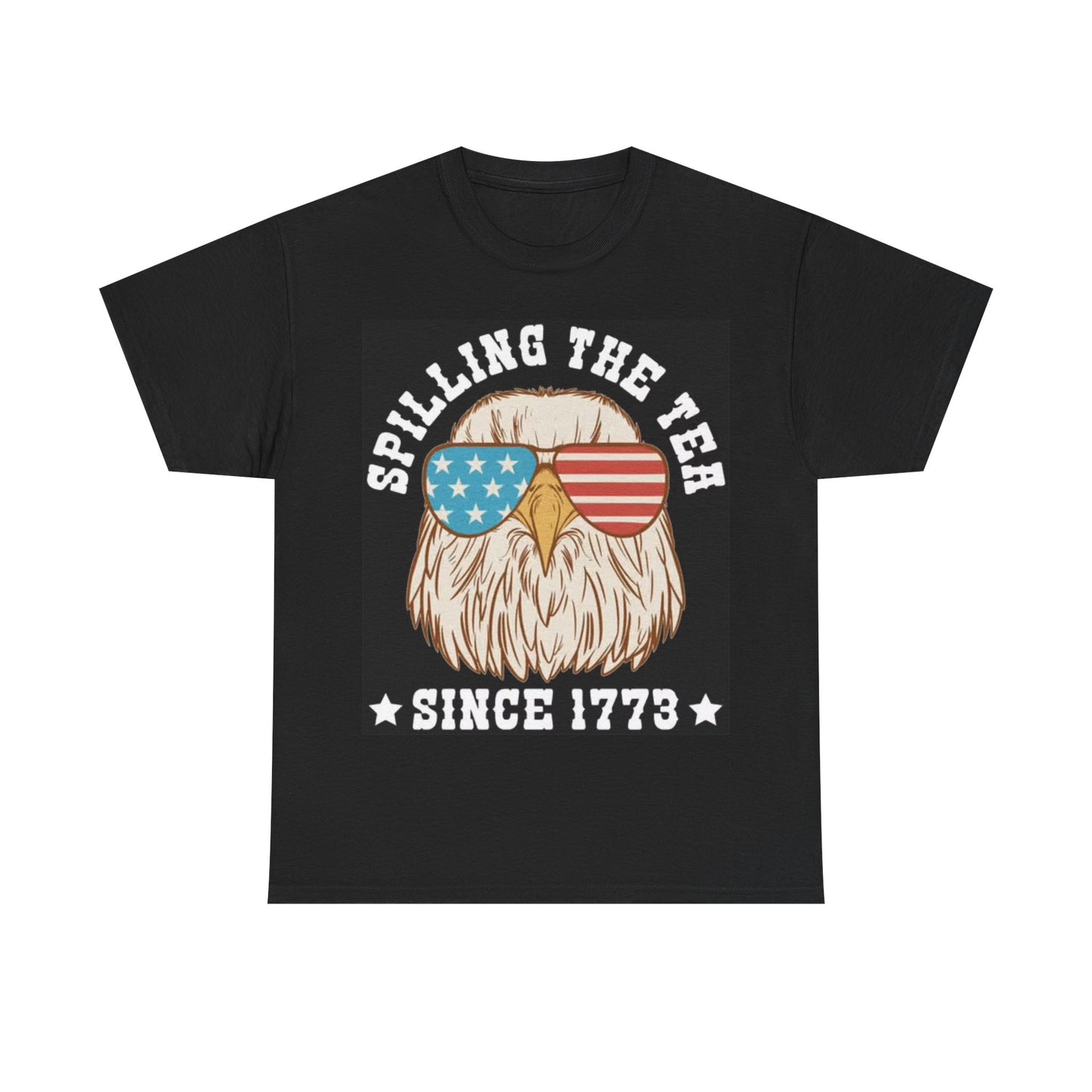 Boston Tea Party Tshirt America Flag 1776 USA Freedom Unisex Heavy Cotton Tee