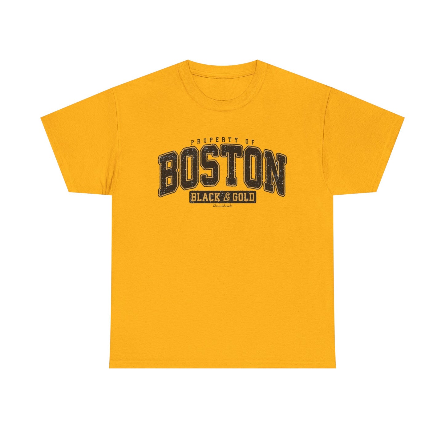 Boston Black And Gold Graphic T Shirt Retro New England Unisex Heavy Cotton Tee