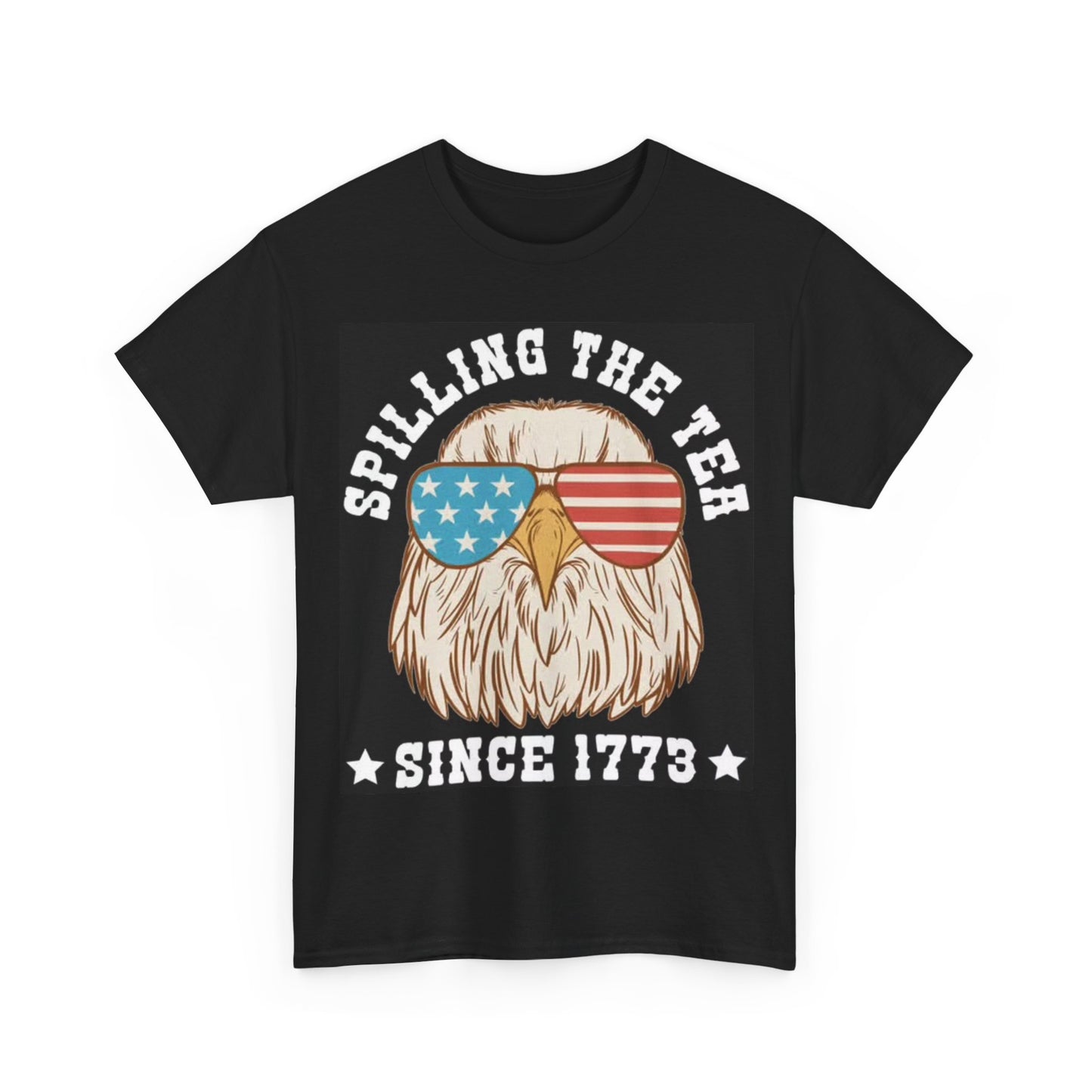 Boston Tea Party Tshirt America Flag 1776 USA Freedom Unisex Heavy Cotton Tee