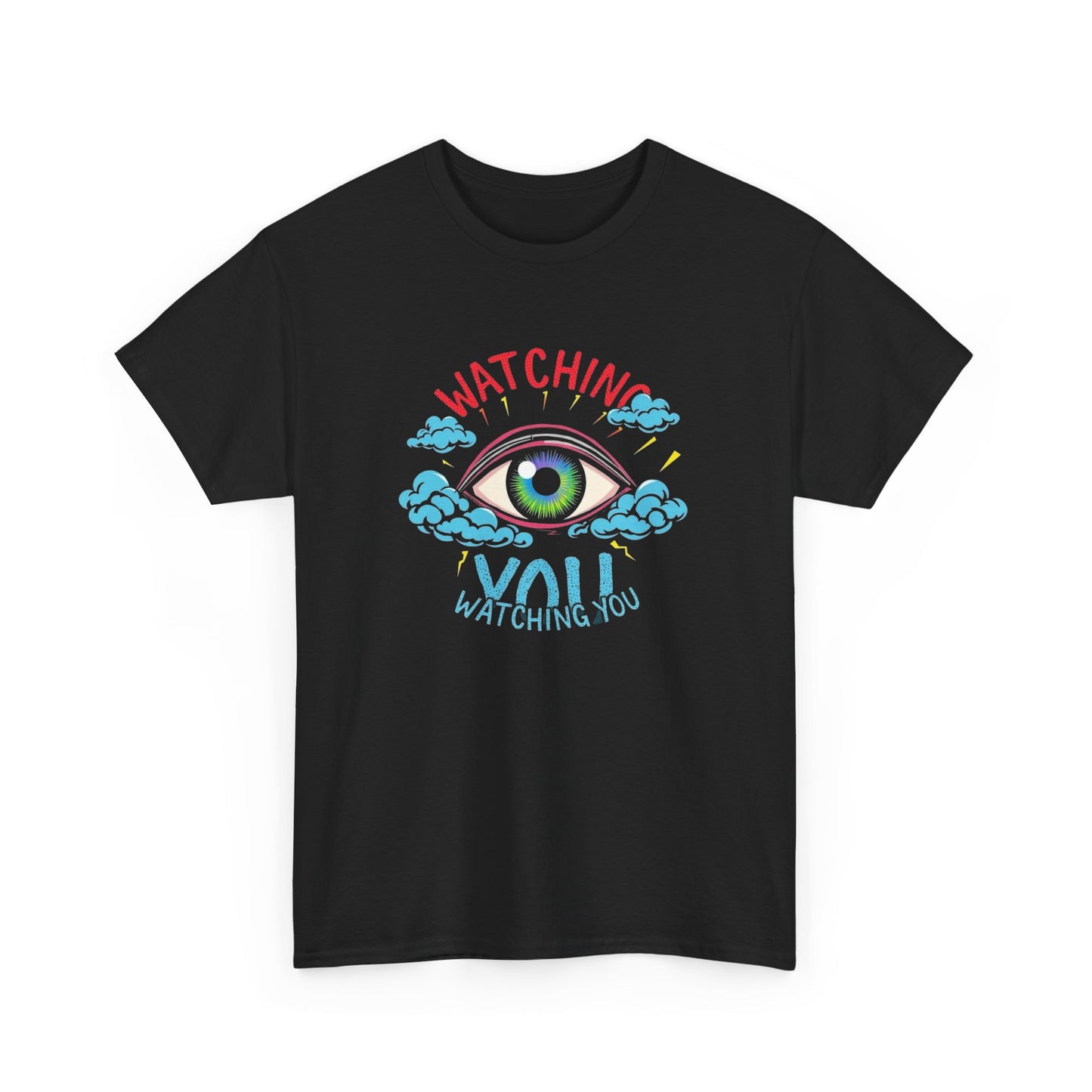 Watching You Eyeball Graphic T Shirt Unisex Heavy Cotton Tee