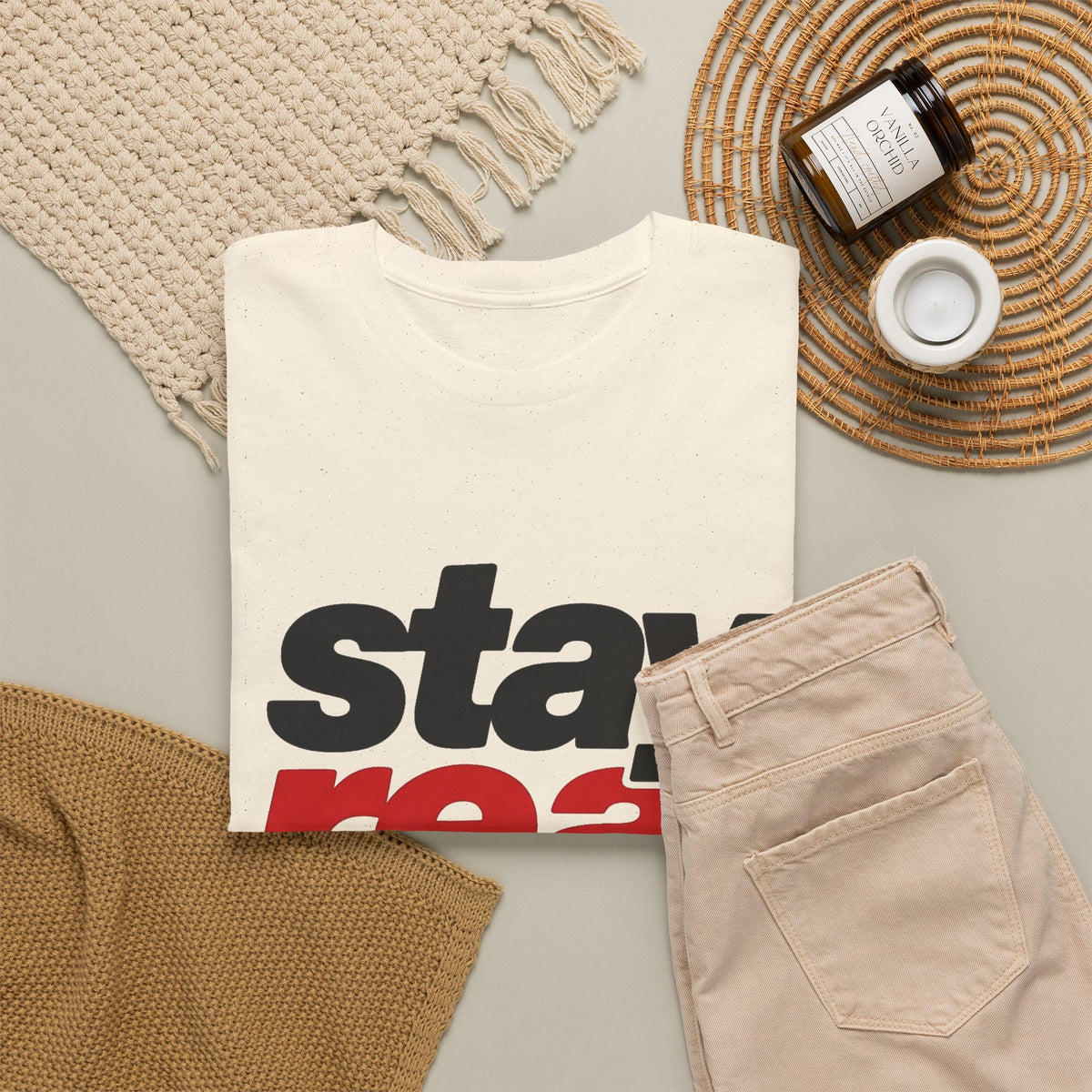Stay Real Graphic T-Shirt | Inspirational Text Tee Men's Graphic Tee