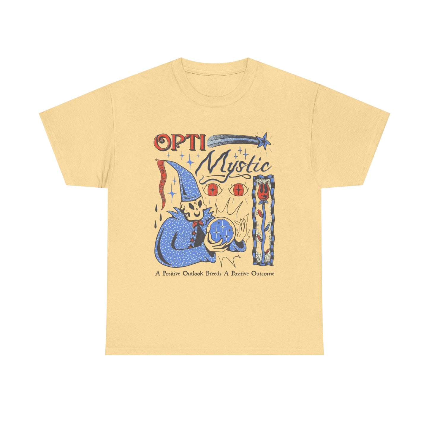 Opti Mystic Wizard Graphic T Shirt New Adult Unisex Heavy Cotton Tee
