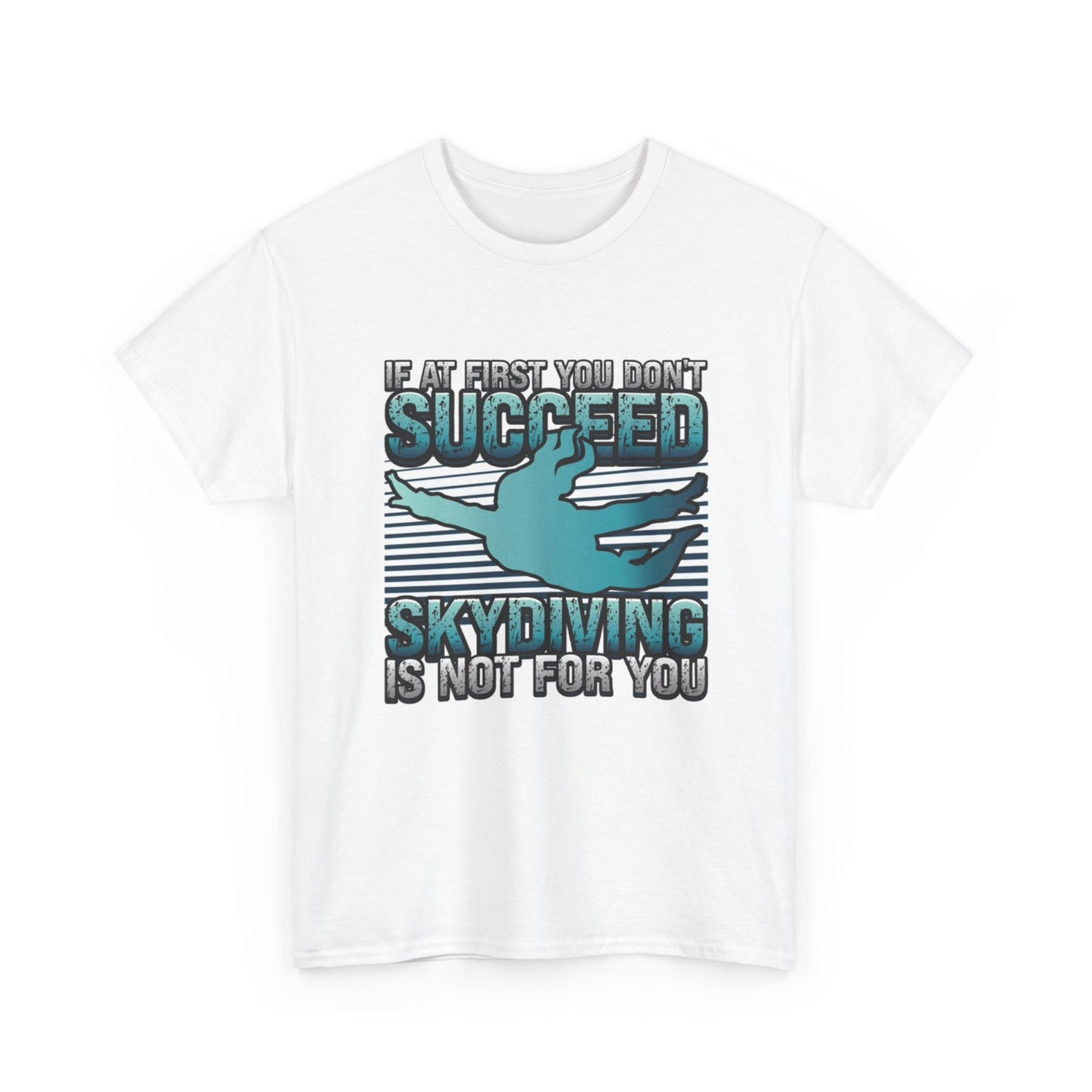 Skydiving Graphic T Shirt Funny Gift Comedy Unisex Heavy Cotton Tee