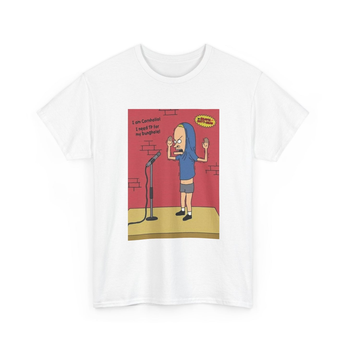 Beavis And Butthead Tshirt Comedy Tv Series Retro Cornholio Unisex Heavy Cotton