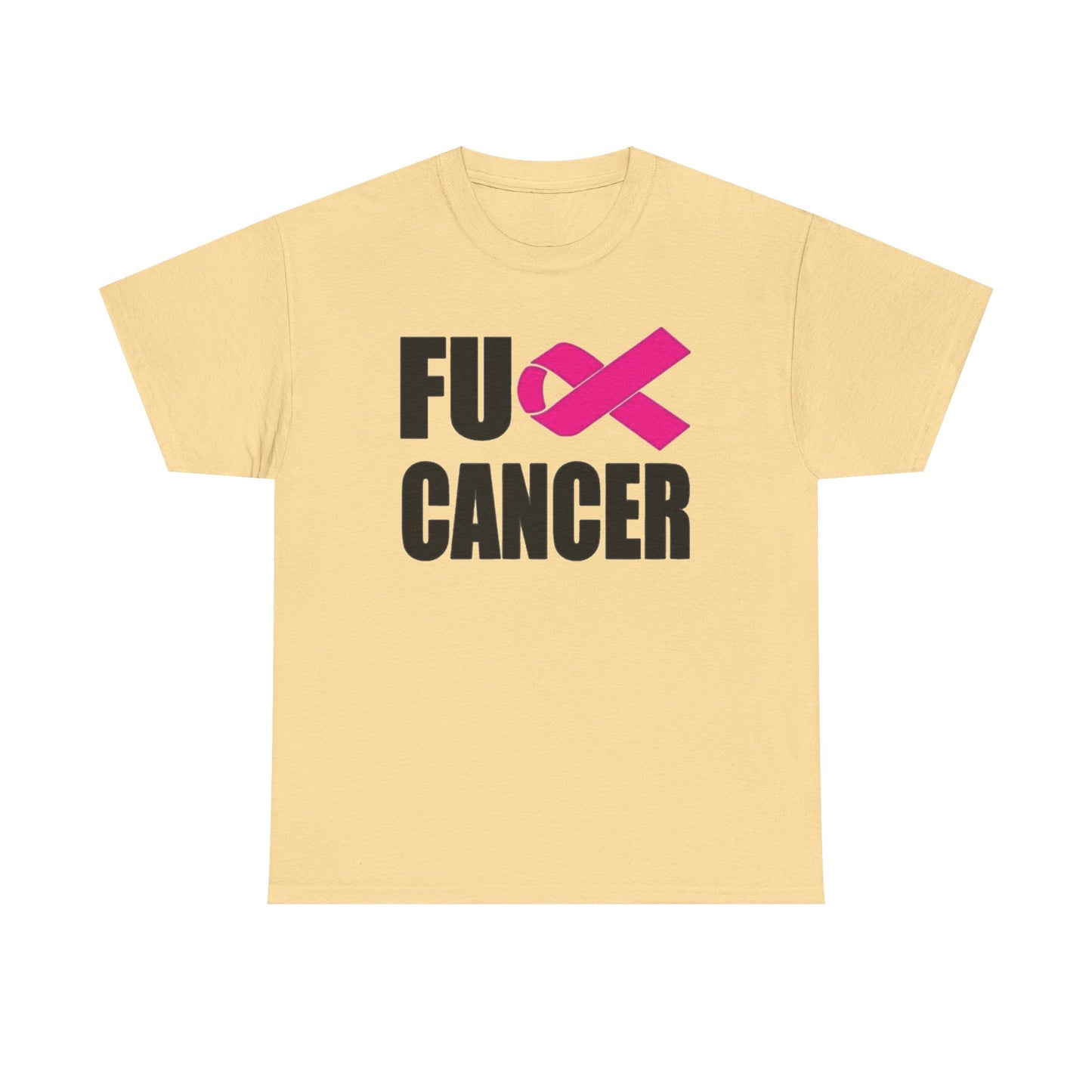 FU Cancer Graphic T Shirt Cancer Awareness Unisex Heavy Cotton Tee