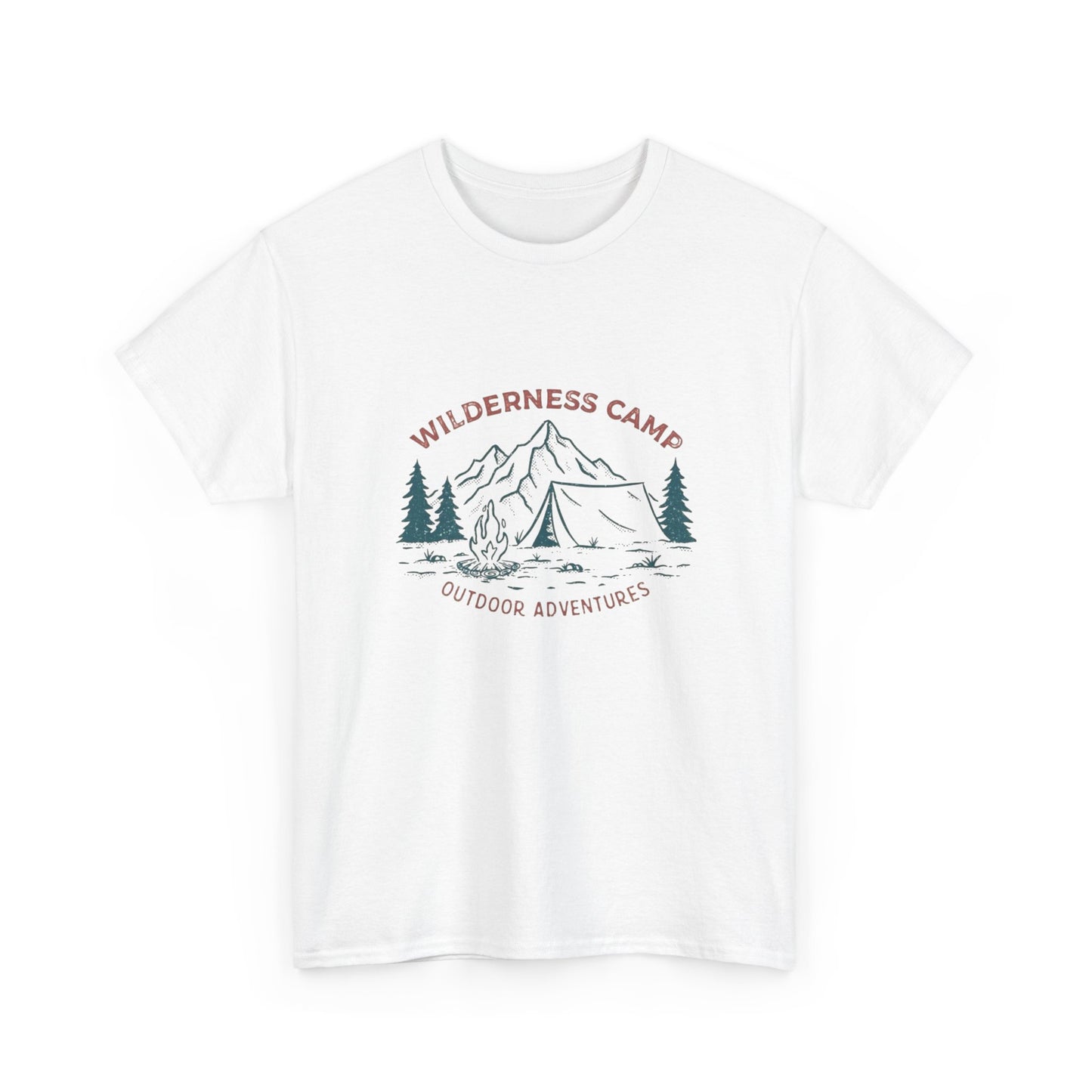 Wilderness Camp Graphic T Shirt Unisex Heavy Cotton Tee