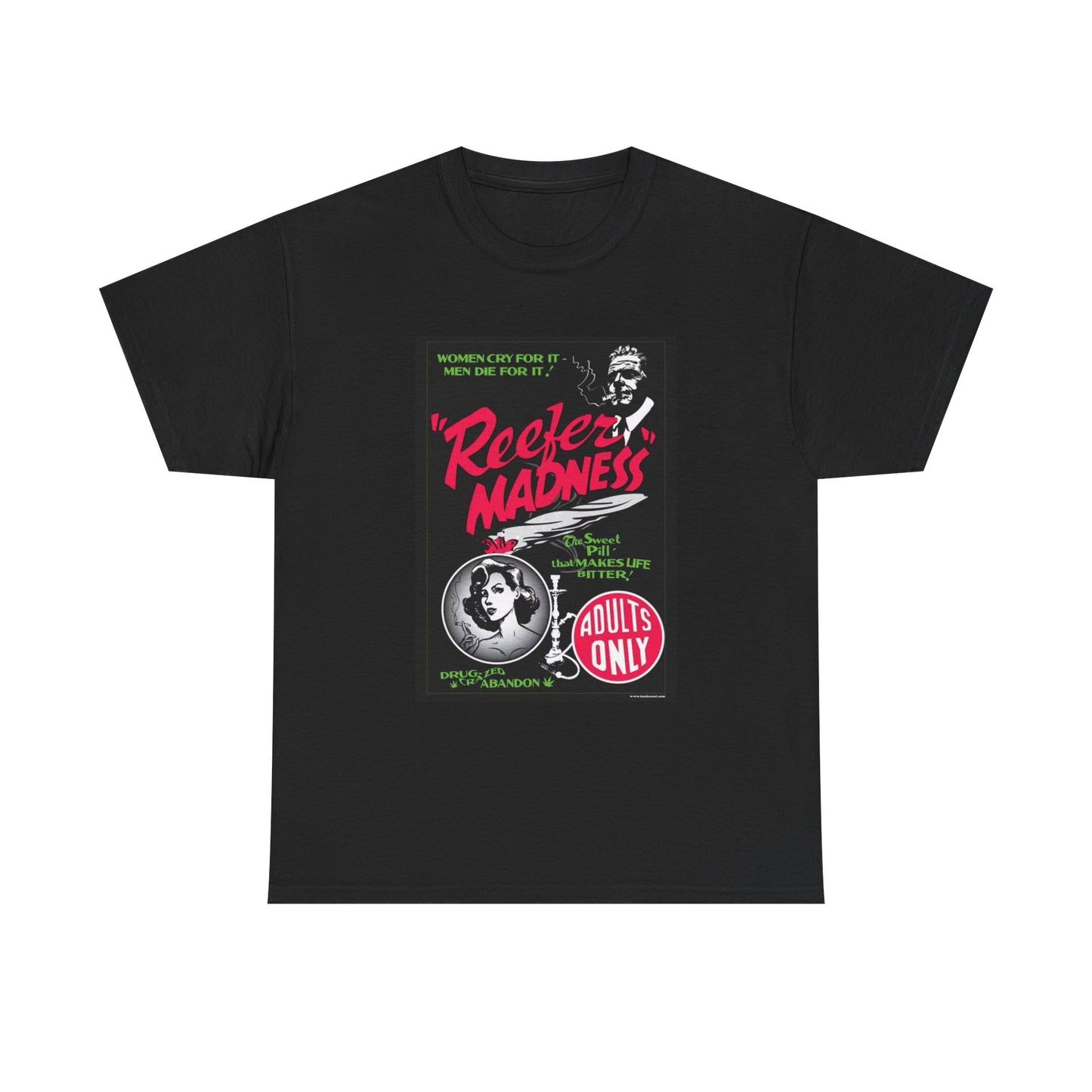 Reefer Madness Tshirt Funny Vintage Graphic weed movie Unisex Heavy Cotton Tee